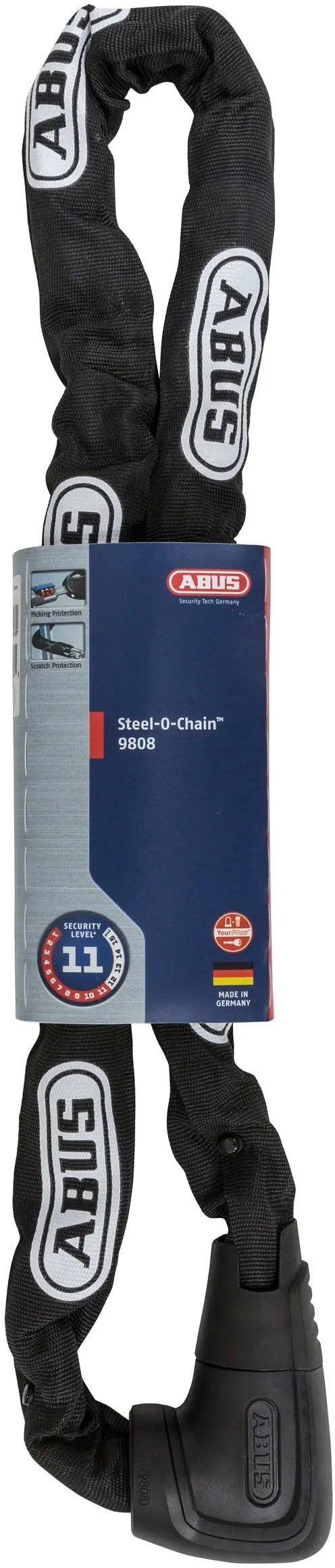 Abus Steel-O-Chain 9808/110 Chain Lock Black FREE UK Delivery, FREE 365 Day Returns | Moto Central
