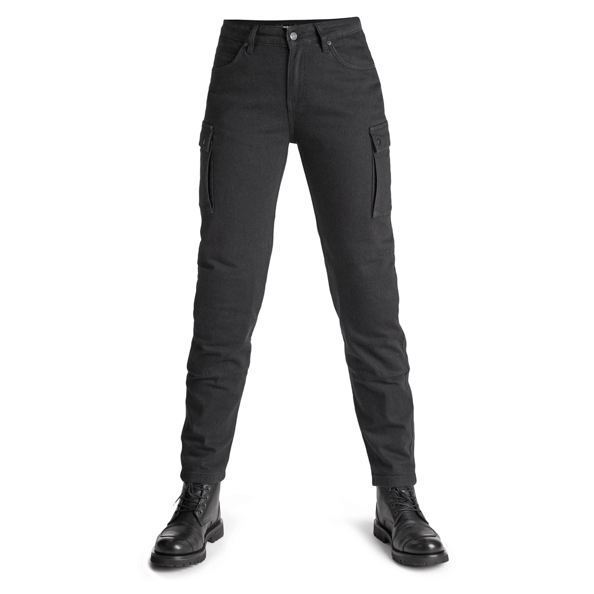 Pando Moto Mila Ladies Cargo Jeans Black FREE UK Delivery, FREE 365 Day Returns | Moto Central