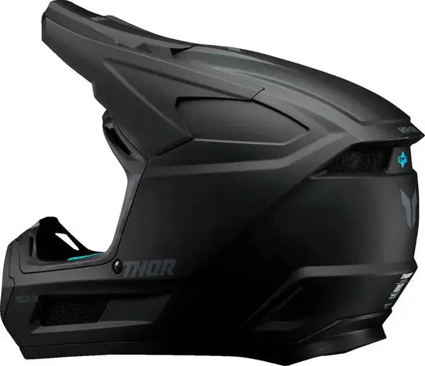Thor Fleet Youth Blackout Matt Black - FREE UK Shipping, FREE 365 Day Returns | Moto Central