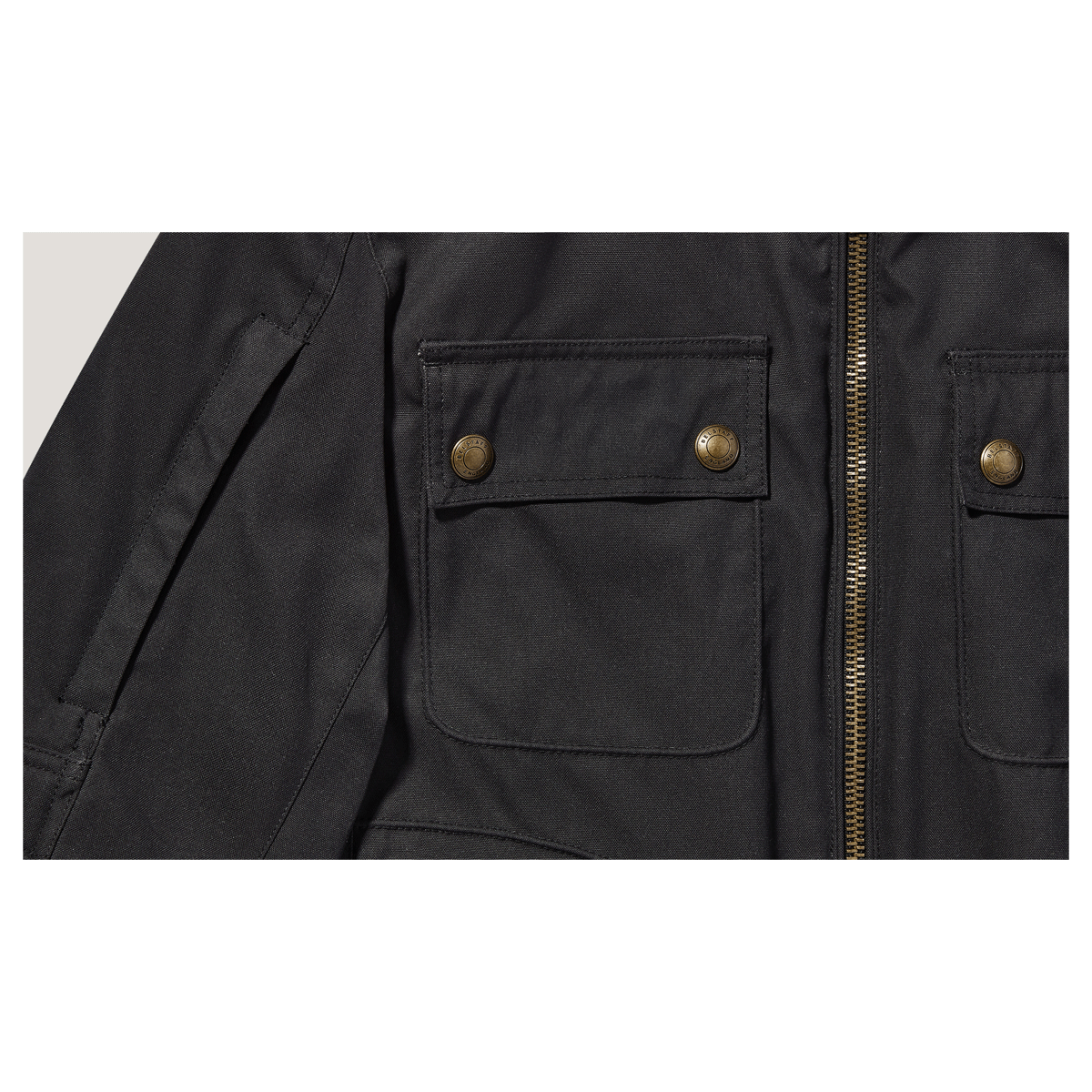 Belstaff Roberts Technical Cotton Canvas Textile Jacket Black FREE UK Delivery, FREE 365 Day Returns | Moto Central