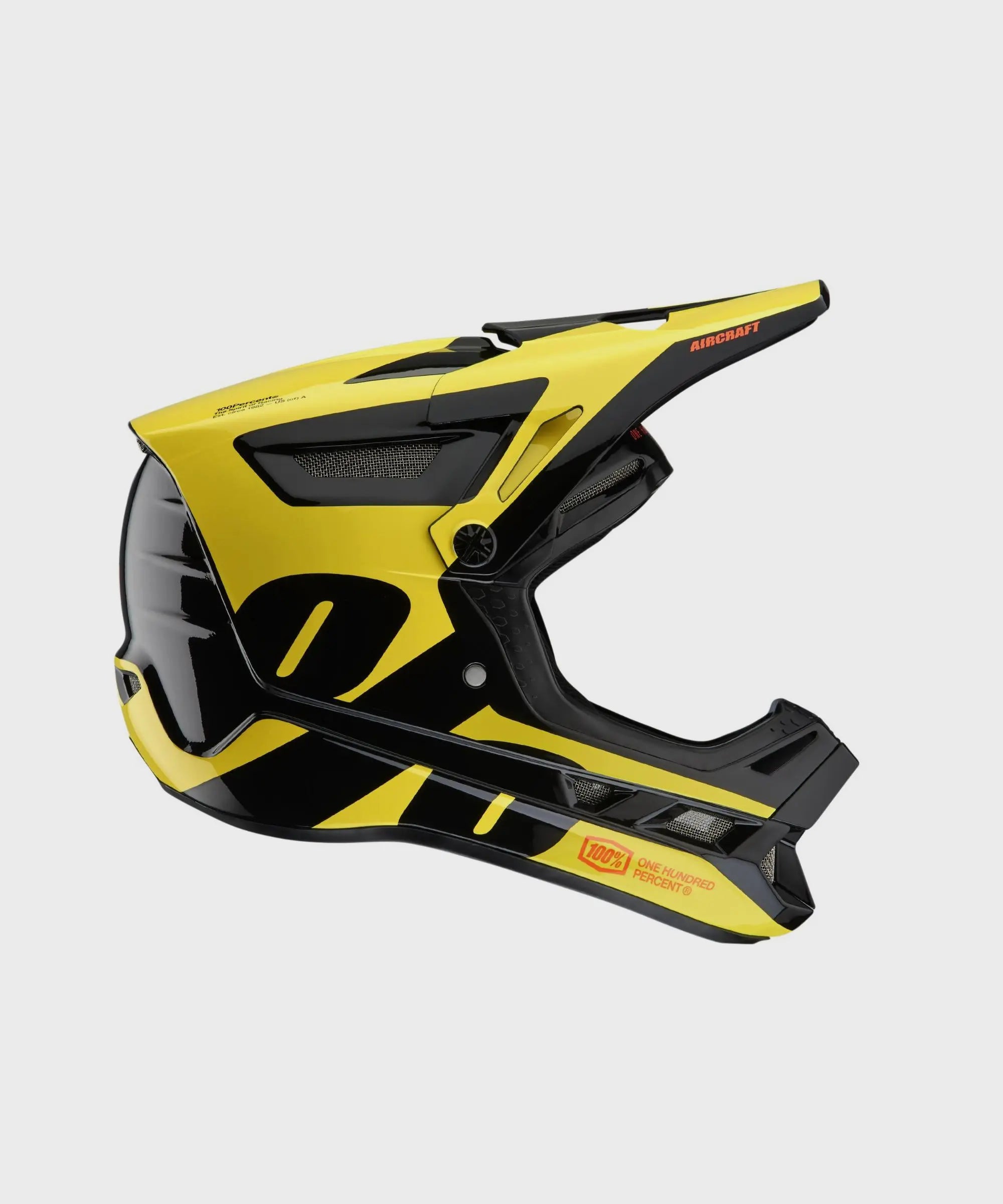 100% Aircraft Composite Helmet LTD Neon Yellow - FREE UK Shipping, FREE 365 Day Returns | Moto Central