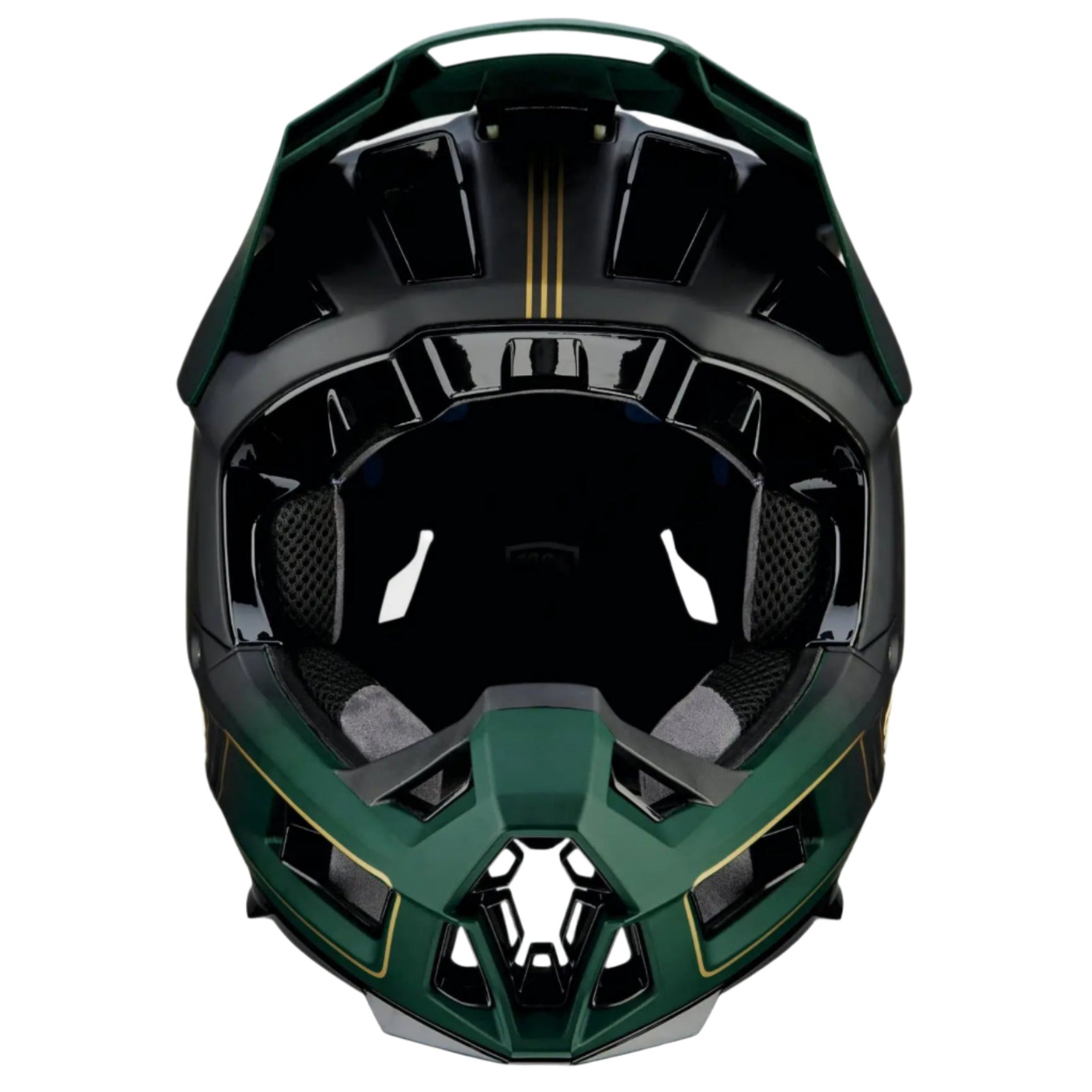 100% Aircraft 2 Helmet Carbon Gold / Forest - FREE UK Shipping, FREE 365 Day Returns | Moto Central