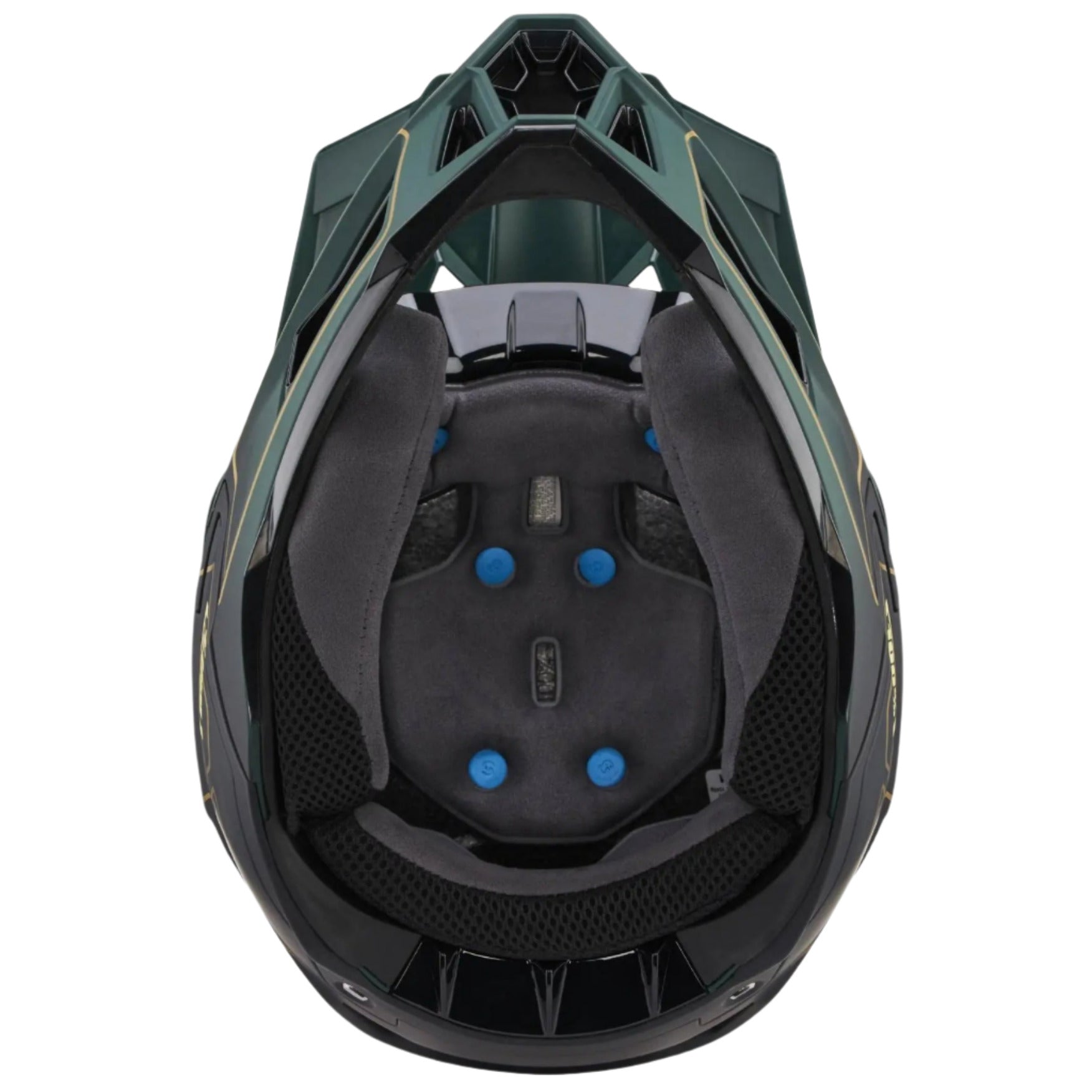 100% Aircraft 2 Helmet Carbon Gold / Forest - FREE UK Shipping, FREE 365 Day Returns | Moto Central