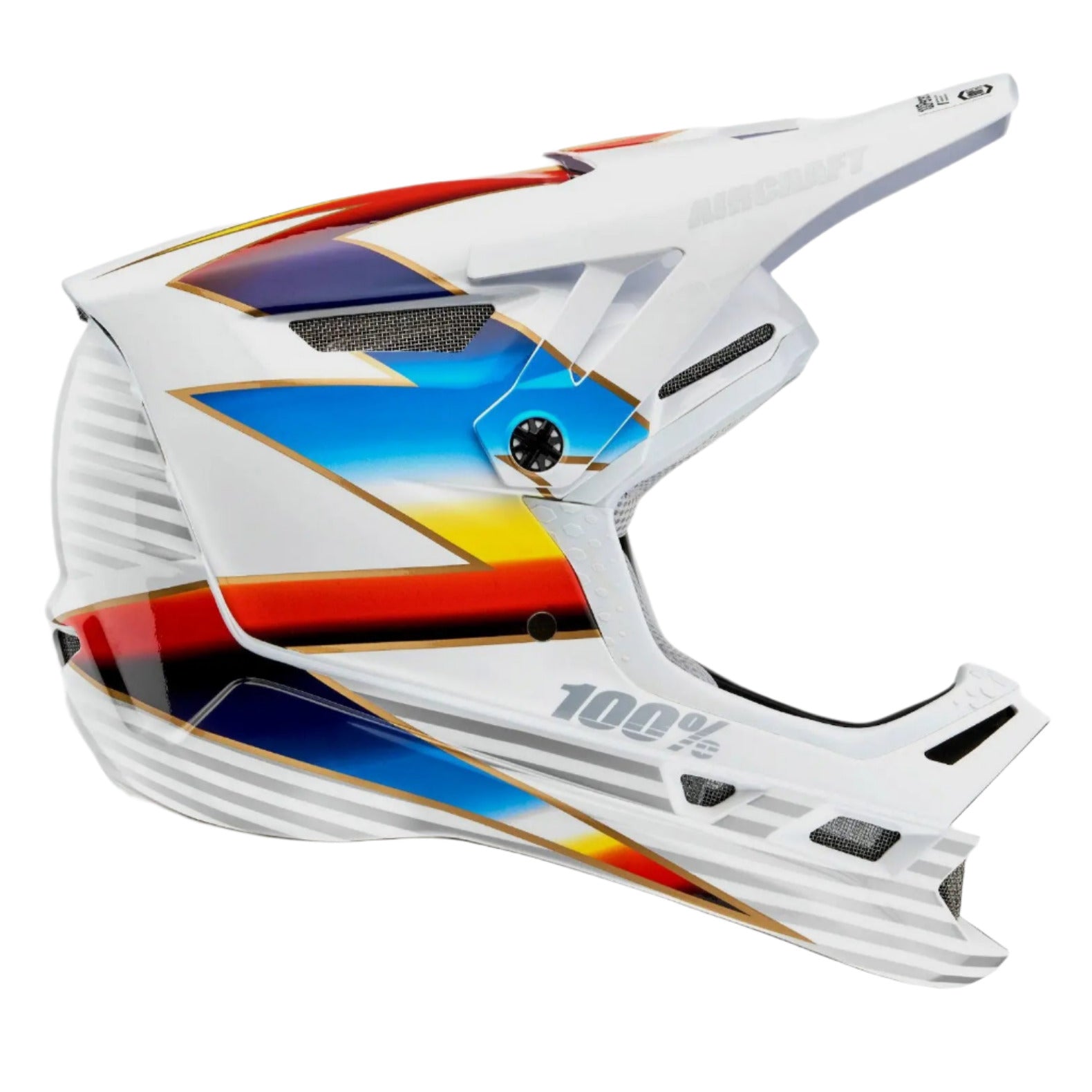 100% Aircraft Composite Helmet Knox / White - FREE UK Shipping, FREE 365 Day Returns | Moto Central
