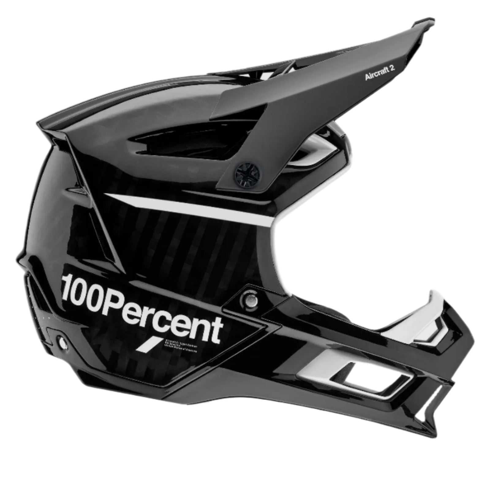 100% Aircraft 2 Helmet Black / White - FREE UK Shipping, FREE 365 Day Returns | Moto Central