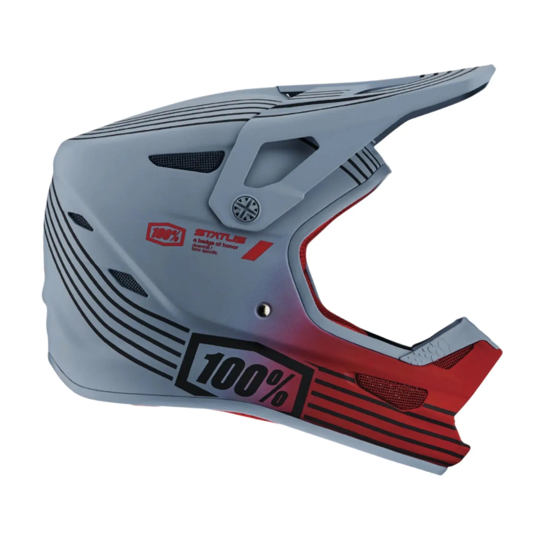 100% Status Helmet Caltec / Grey - FREE UK Shipping, FREE 365 Day Returns | Moto Central