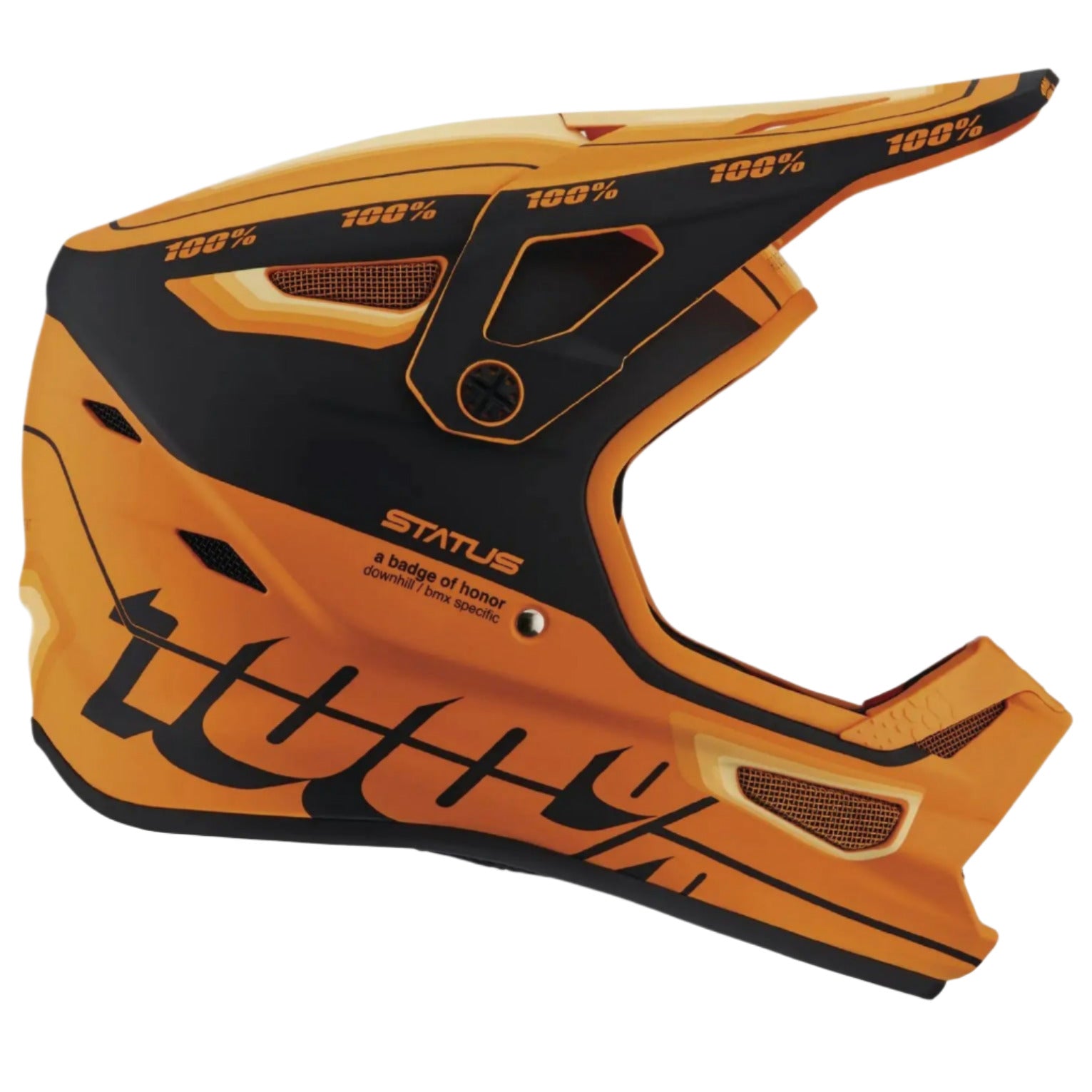 100% Status Helmet Topenga Orange / Black - FREE UK Shipping, FREE 365 Day Returns | Moto Central