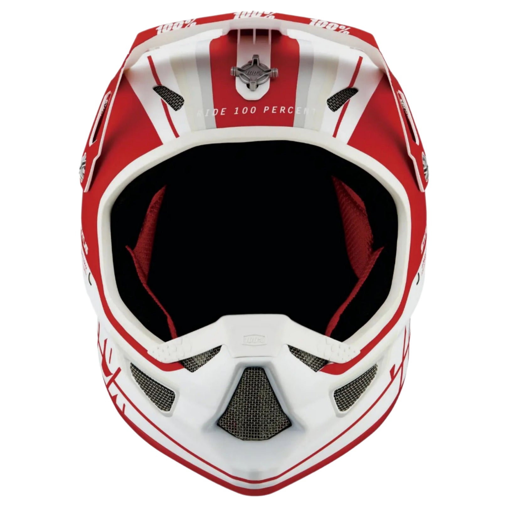 100% Status Helmet Topenga Red / White - FREE UK Shipping, FREE 365 Day Returns | Moto Central