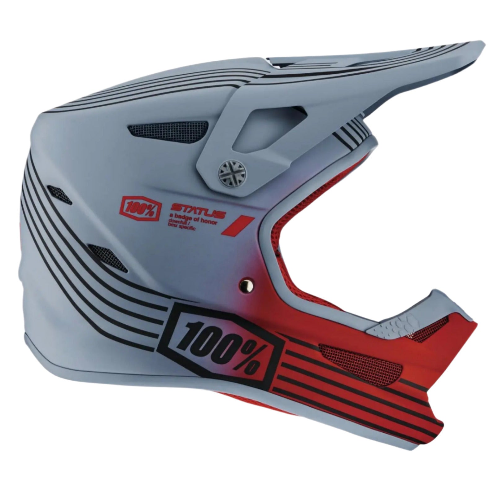 100% Status Youth Helmet Caltec / Grey - FREE UK Shipping, FREE 365 Day Returns | Moto Central