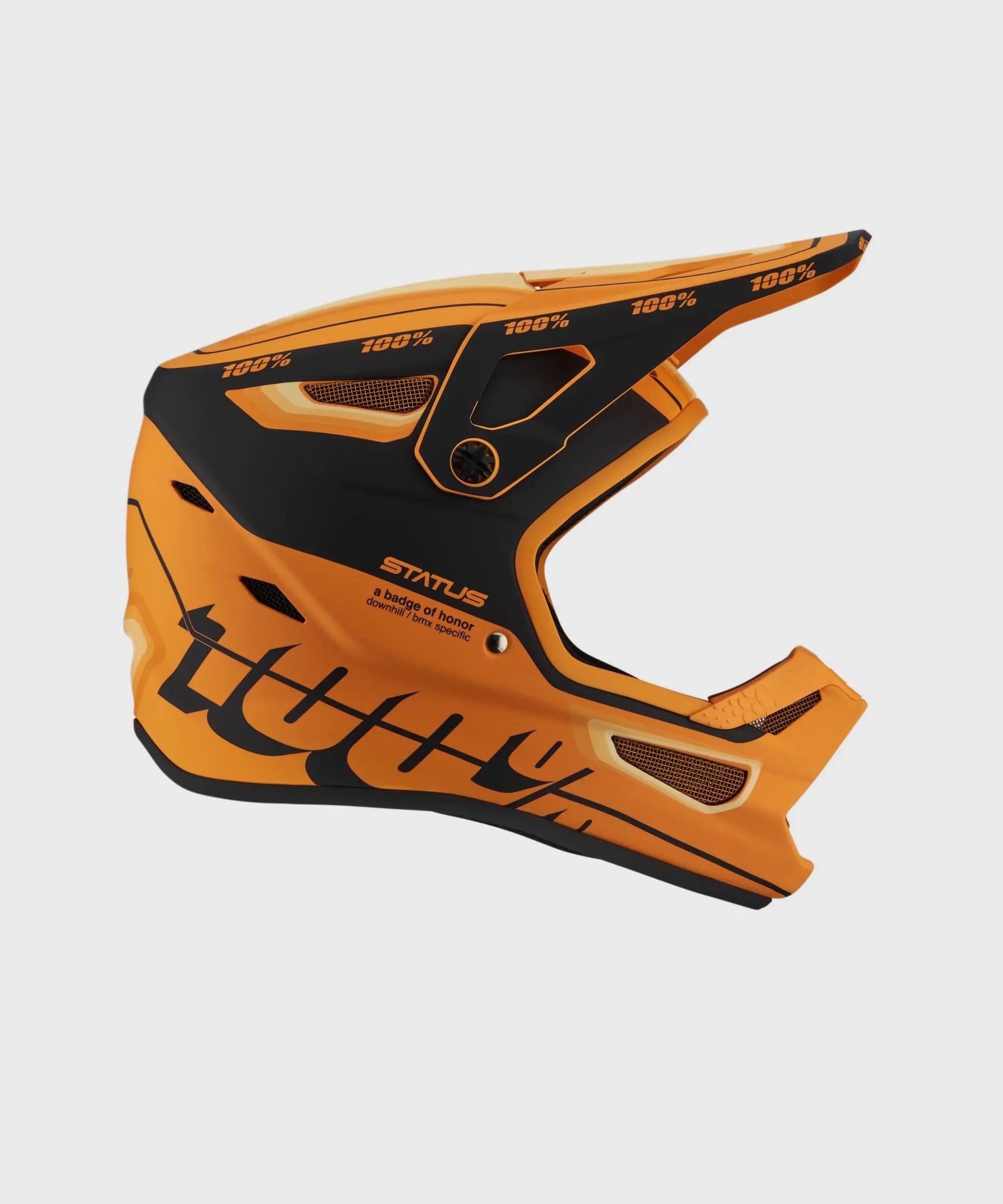 100% Status Youth Helmet Topenga Orange / Black - FREE UK Shipping, FREE 365 Day Returns | Moto Central