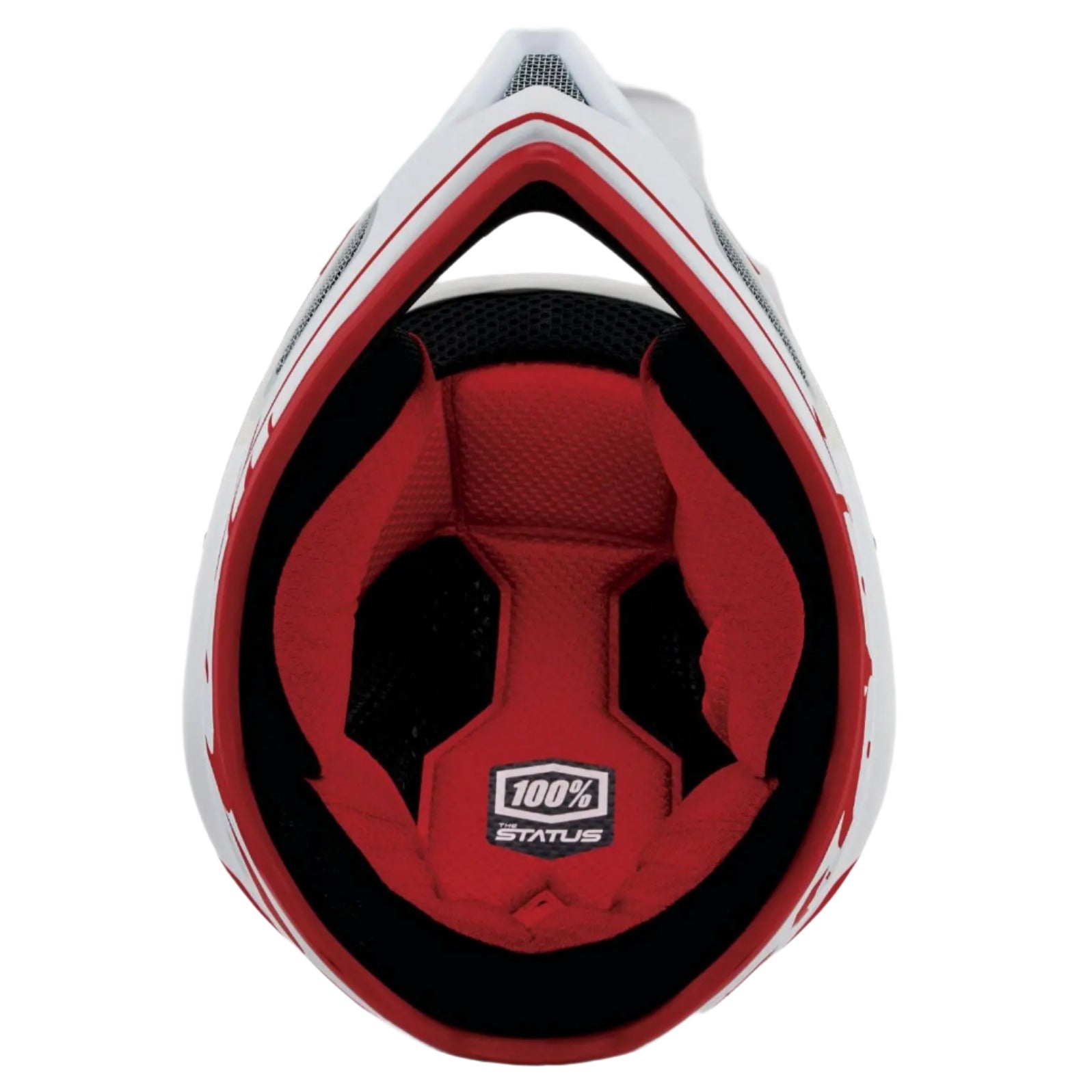 100% Status Youth Helmet Topenga Red / White - FREE UK Shipping, FREE 365 Day Returns | Moto Central