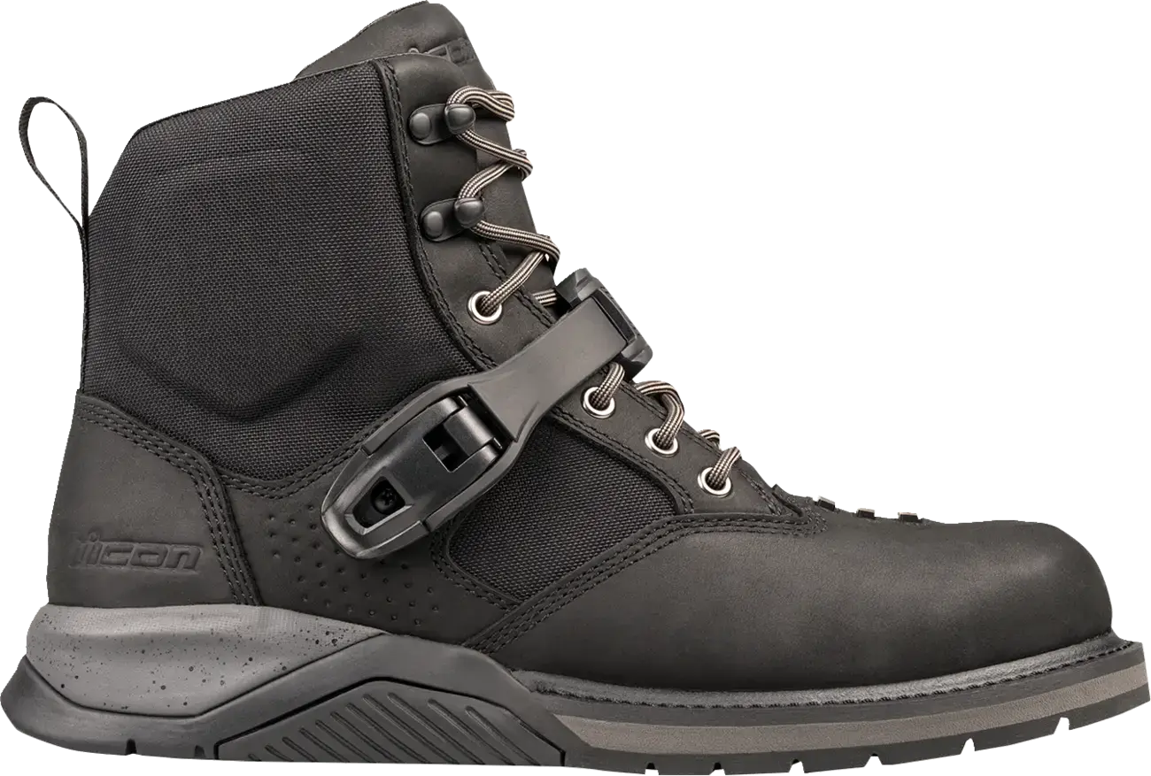 Icon SD6 Waterproof CE Boots Black - FREE UK Shipping, FREE 365 Day Returns | Moto Central
