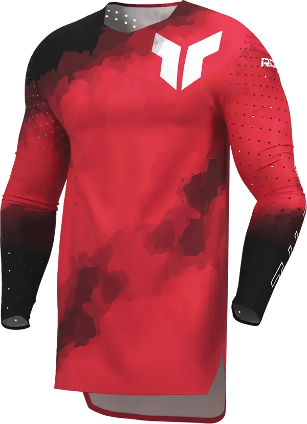 Thor Sportmode Carbon Jersey Black / Red - FREE UK Shipping, FREE 365 Day Returns | Moto Central