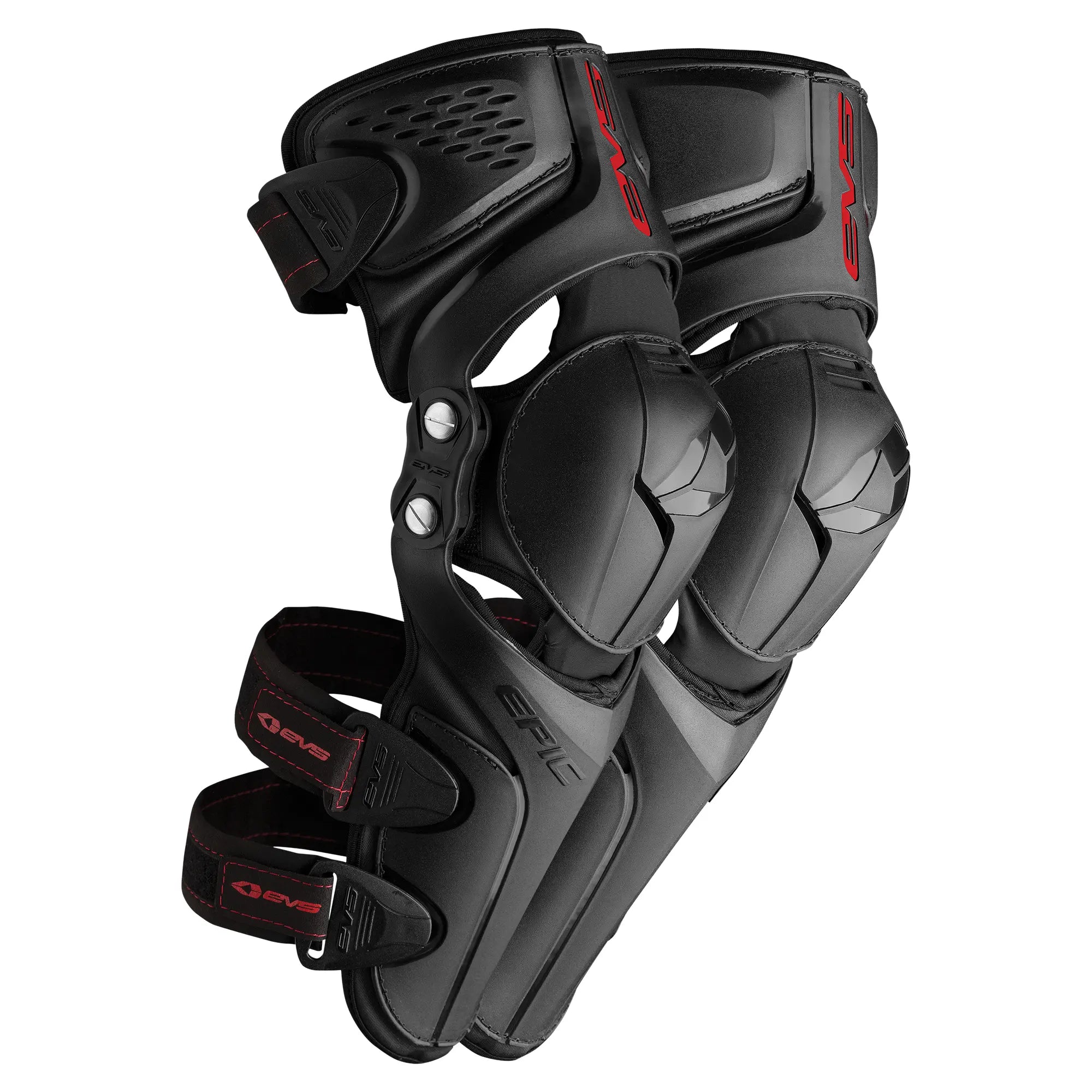 EVS Epic CE Knee Guards Black - FREE UK Shipping, FREE 365 Day Returns | Moto Central