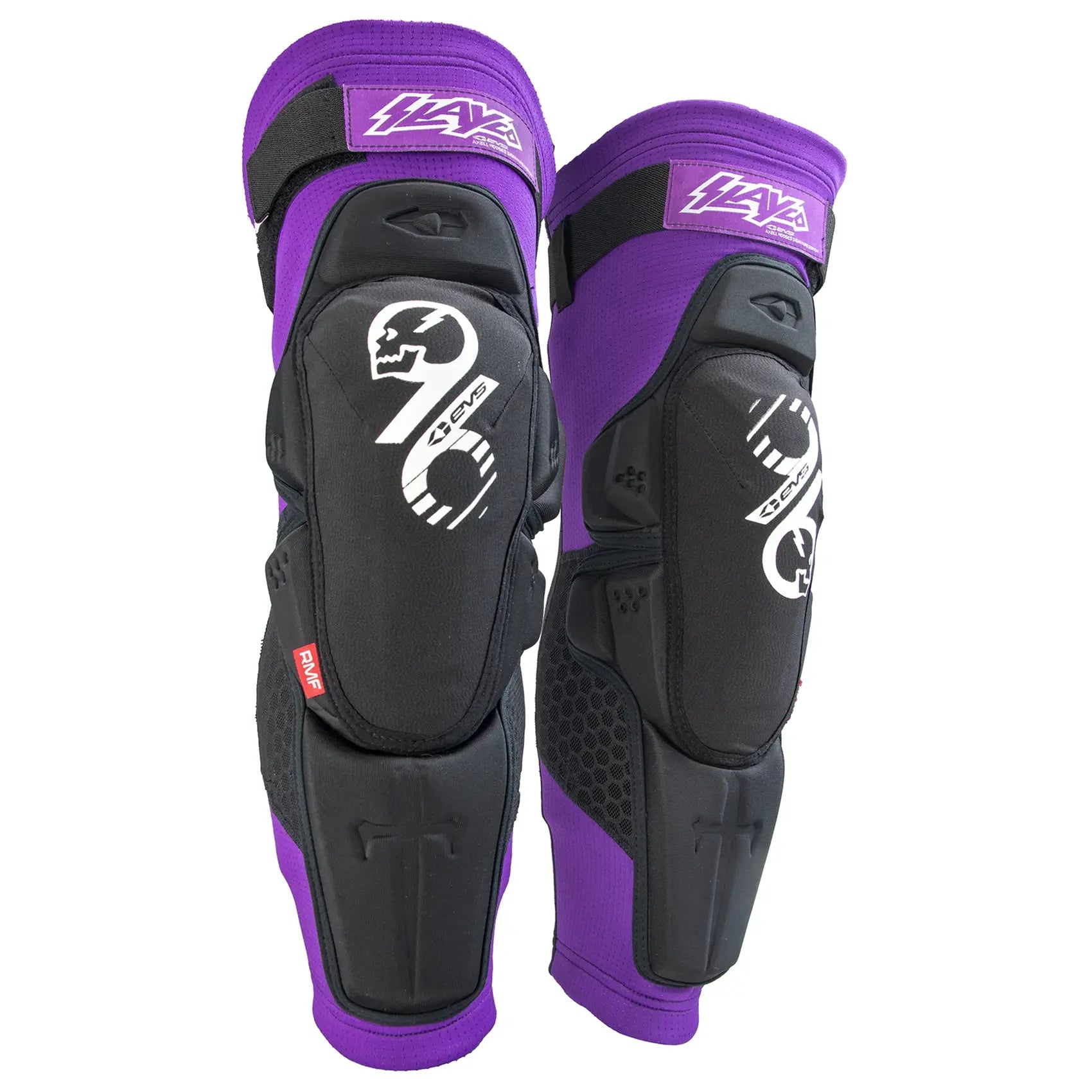 EVS Slayco Knee Guards Black / Purple - FREE UK Shipping, FREE 365 Day Returns | Moto Central
