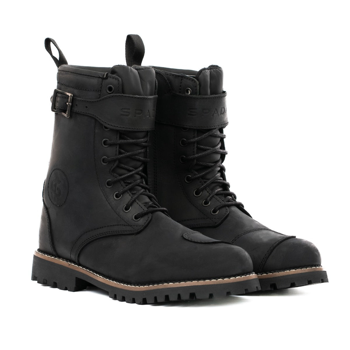 Spada Pilgrim Grande Rev.2 CE Waterproof Boots Distressed Black FREE UK Delivery, FREE 365 Day Returns | Moto Central