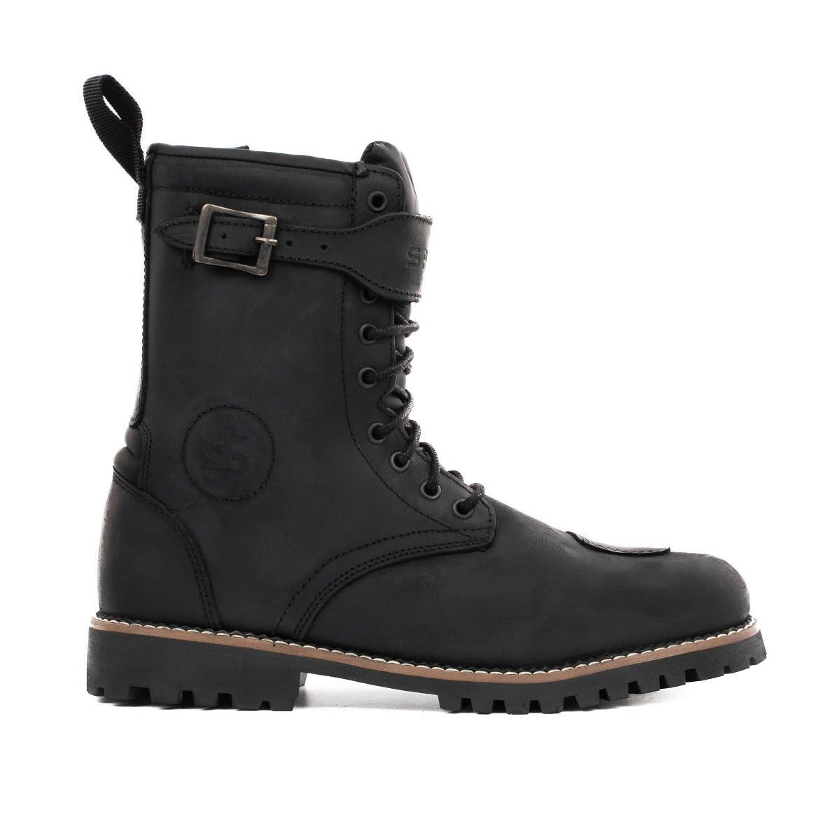 Spada Pilgrim Grande Rev.2 CE Waterproof Boots Distressed Black FREE UK Delivery, FREE 365 Day Returns | Moto Central