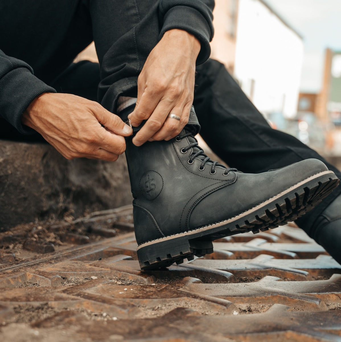 Spada Pilgrim Grande Rev.2 CE Waterproof Boots Distressed Black FREE UK Delivery, FREE 365 Day Returns | Moto Central