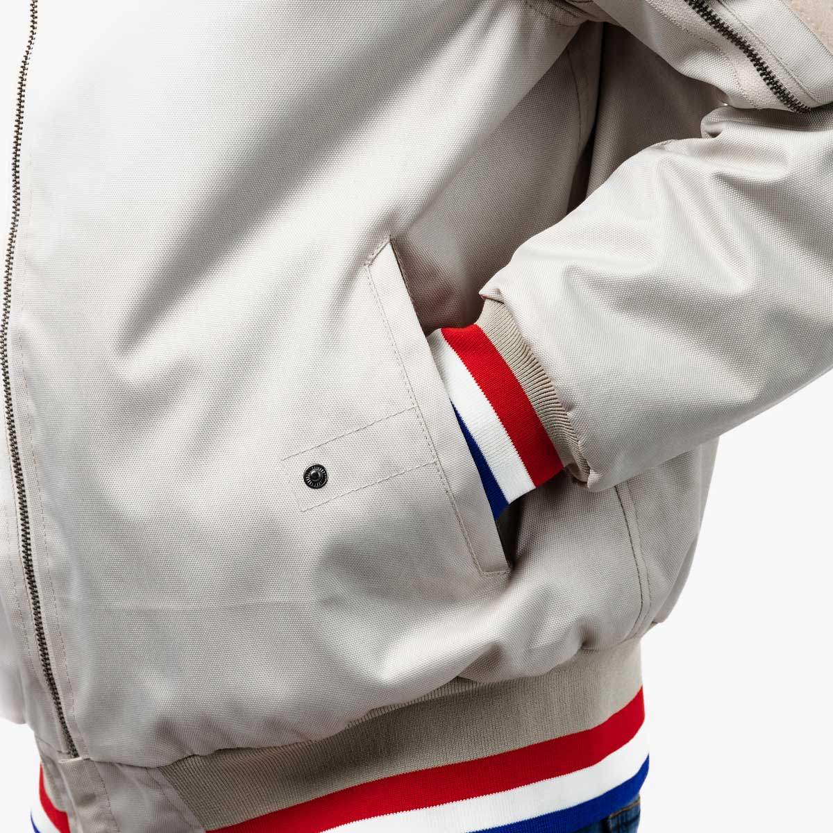 Spada Airforce MA1 Royale CE Waterproof Bomber Textile Jacket Ivory FREE UK Delivery, FREE 365 Day Returns | Moto Central