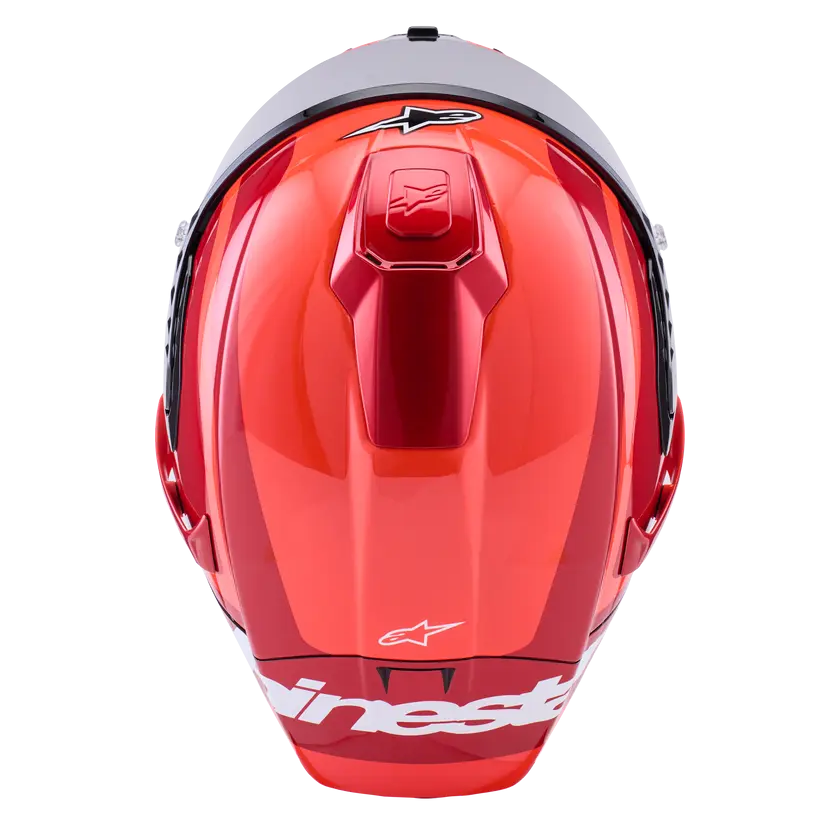 Alpinestars Supertech R10 Arius ECE 06 Gloss Black / White / Double Red FREE UK Delivery, FREE 365 Day Returns | Moto Central