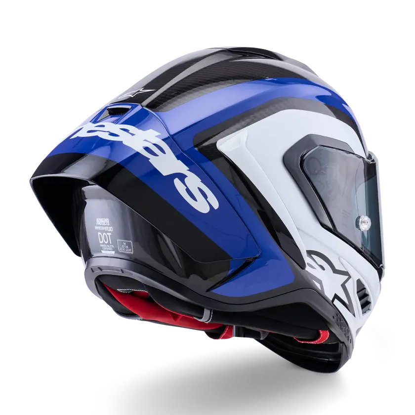 Alpinestars Supertech R10 Arius ECE 06 Gloss Black / White / Blue FREE UK Delivery, FREE 365 Day Returns | Moto Central