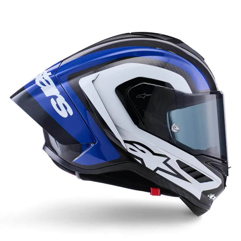 Alpinestars Supertech R10 Arius ECE 06 Gloss Black / White / Blue FREE UK Delivery, FREE 365 Day Returns | Moto Central