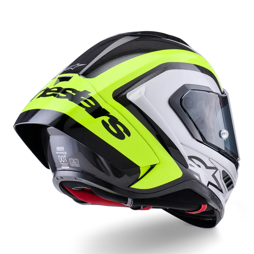 Alpinestars Supertech R10 Arius ECE 06 Gloss Black / Silver / Fluo Yellow FREE UK Delivery, FREE 365 Day Returns | Moto Central