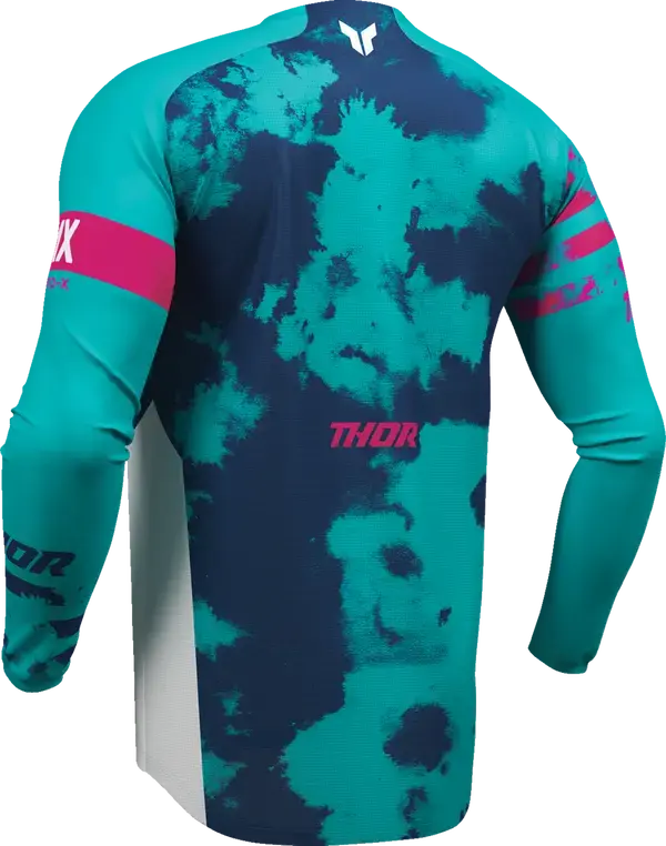 Thor Launchmode Bleach Jersey Aqua / Blue / Pink / White - FREE UK Shipping, FREE 365 Day Returns | Moto Central
