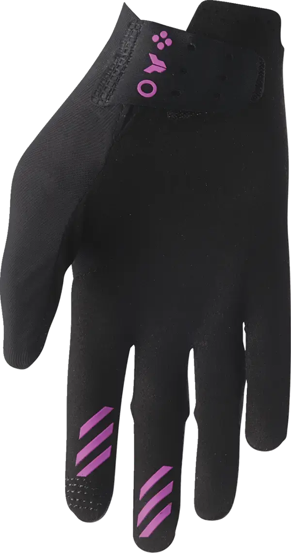 Thor Sportmode Iconic Ladies Textile Gloves Black / Orchid - FREE UK Shipping, FREE 365 Day Returns | Moto Central