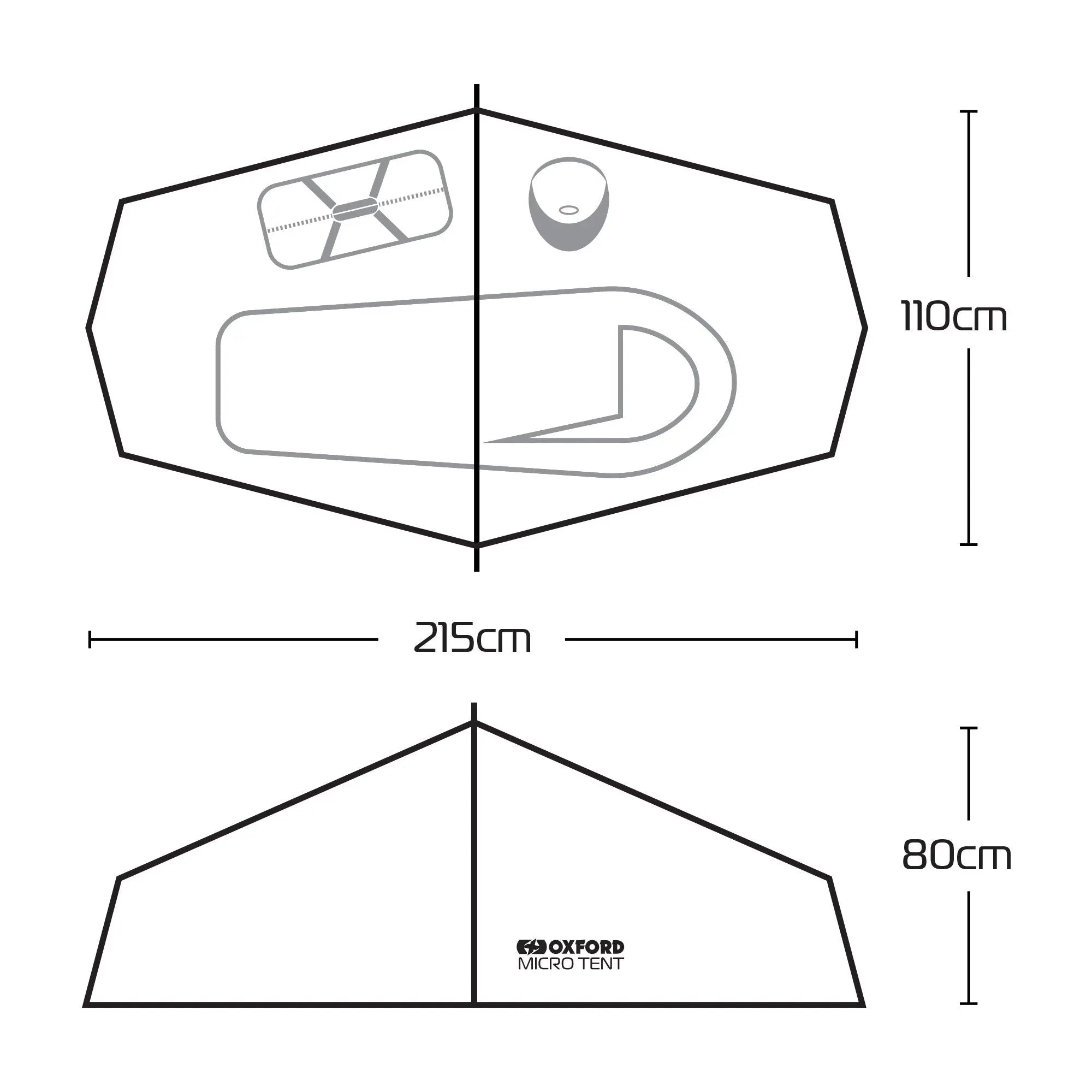 Oxford Micro Tent FREE UK Delivery, FREE 365 Day Returns | Moto Central