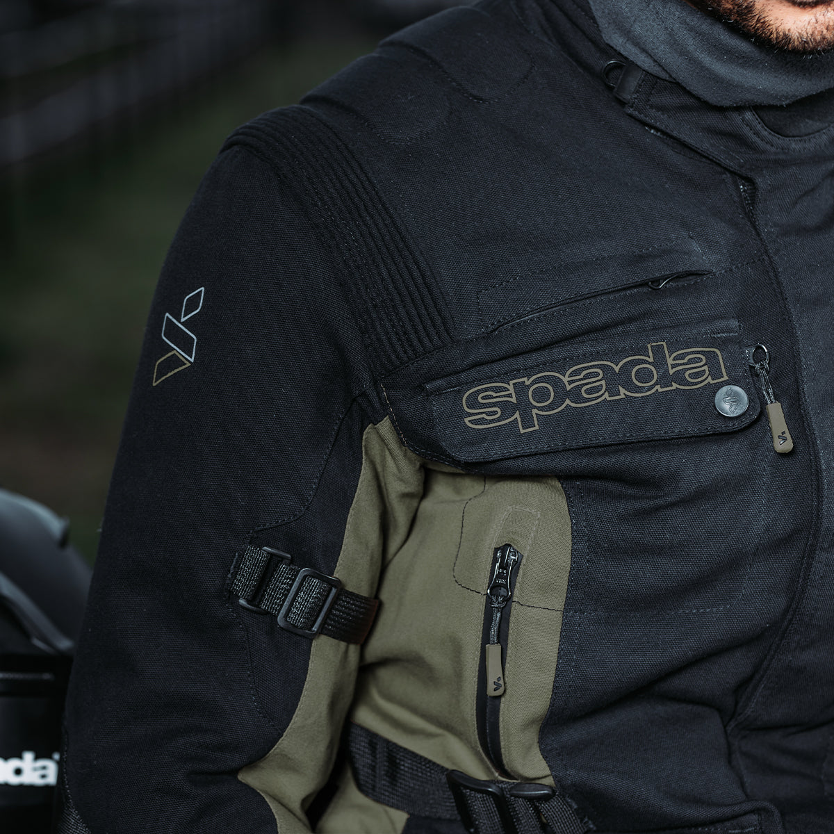 Spada Ascent V3 CE Textile Jacket Black / Green FREE UK Delivery, FREE 365 Day Returns | Moto Central