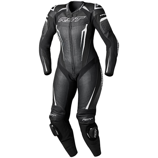 RST Tractech Evo 5 CE Ladies One Piece Leather Suit Black / White / Black