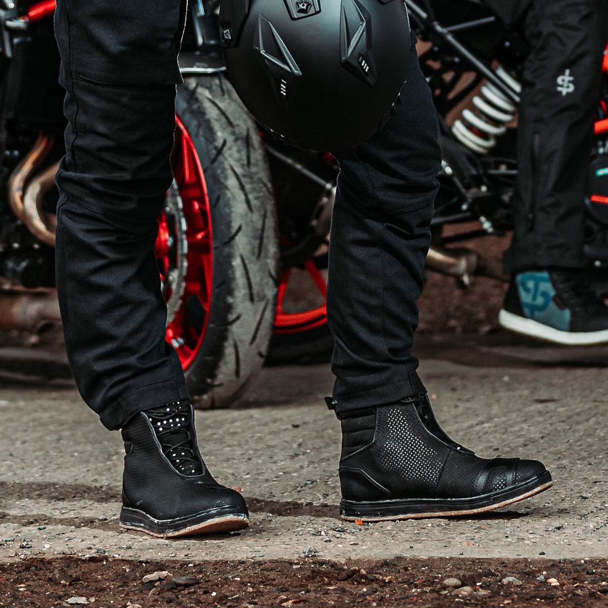 Spada Tachi Waterproof CE Trainer Boots Black FREE UK Delivery, FREE 365 Day Returns | Moto Central