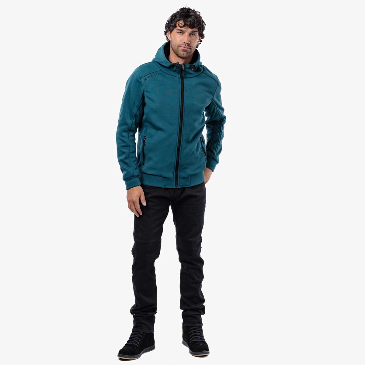 Spada Blade Zip CE Hoodie Coral Blue FREE UK Delivery, FREE 365 Day Returns | Moto Central