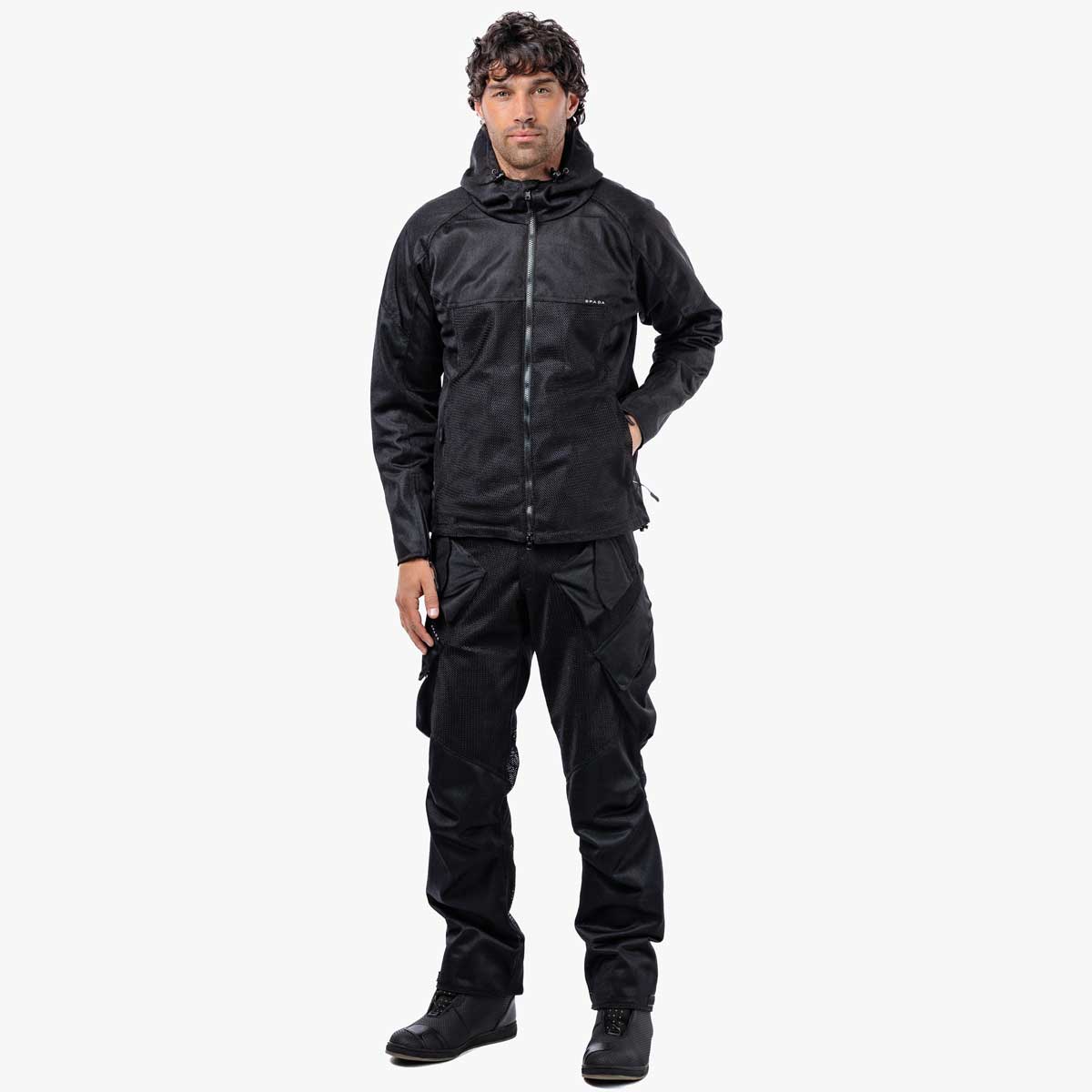 Spada Hooded Air CE Textile Jacket Black FREE UK Delivery, FREE 365 Day Returns | Moto Central
