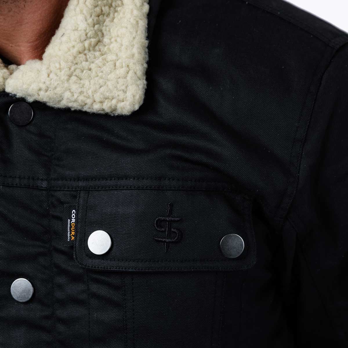Spada Temper Trucker CE Textile Jacket Black / Tan FREE UK Delivery, FREE 365 Day Returns | Moto Central