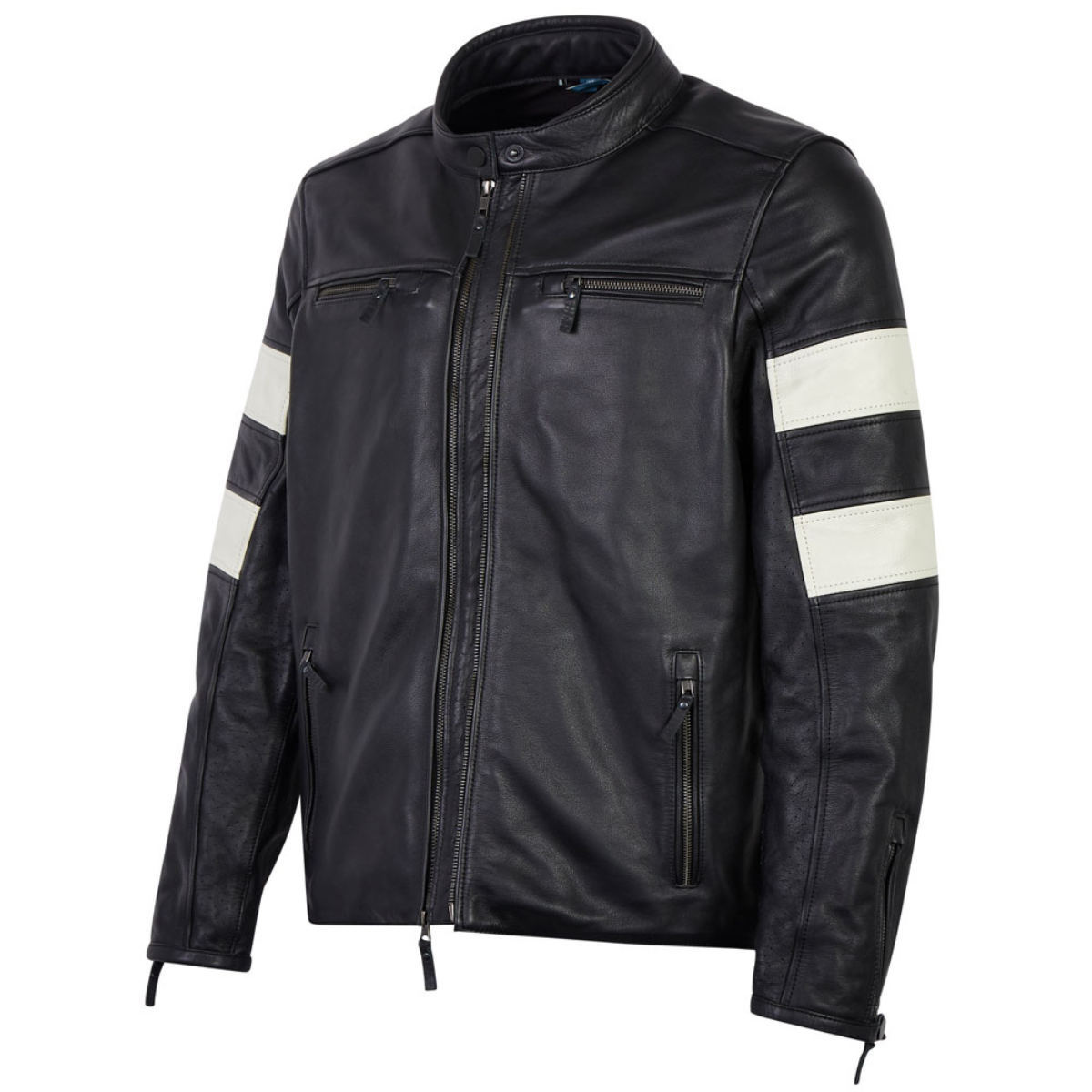 Spada Hanzo CE Leather Jacket Black / Ivory FREE UK Delivery, FREE 365 Day Returns | Moto Central