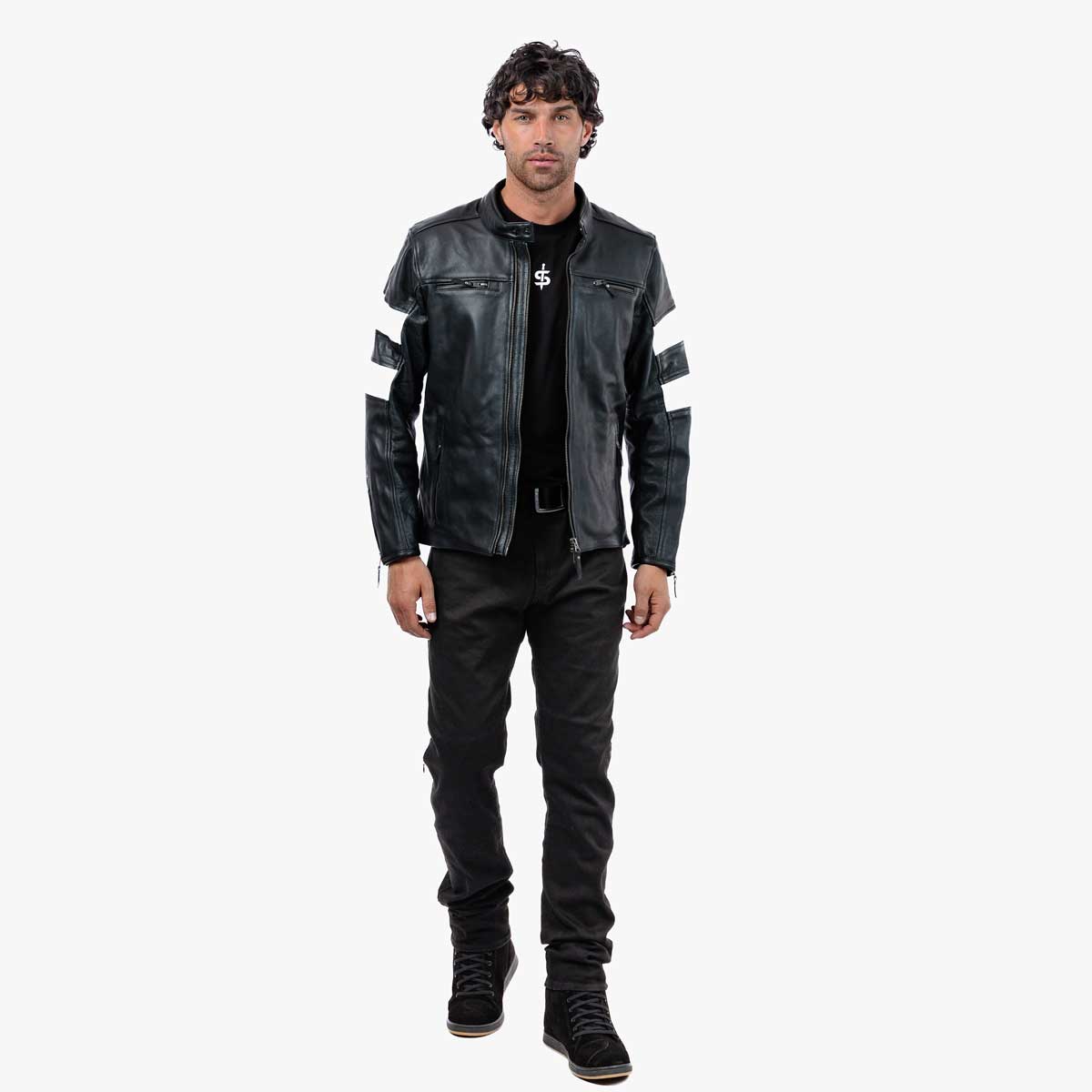 Spada Hanzo CE Leather Jacket Black / Ivory FREE UK Delivery, FREE 365 Day Returns | Moto Central