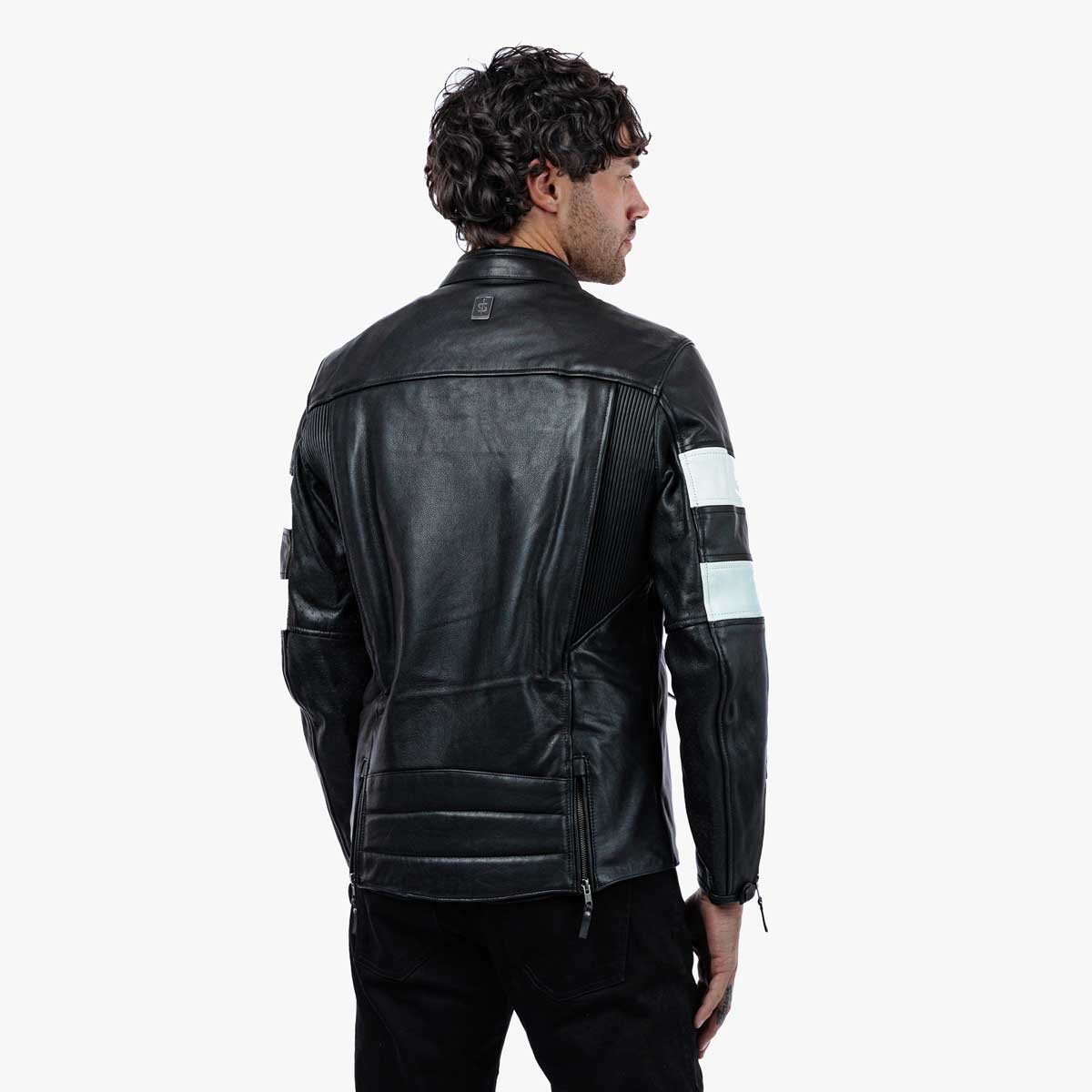 Spada Hanzo CE Leather Jacket Black / Ivory FREE UK Delivery, FREE 365 Day Returns | Moto Central