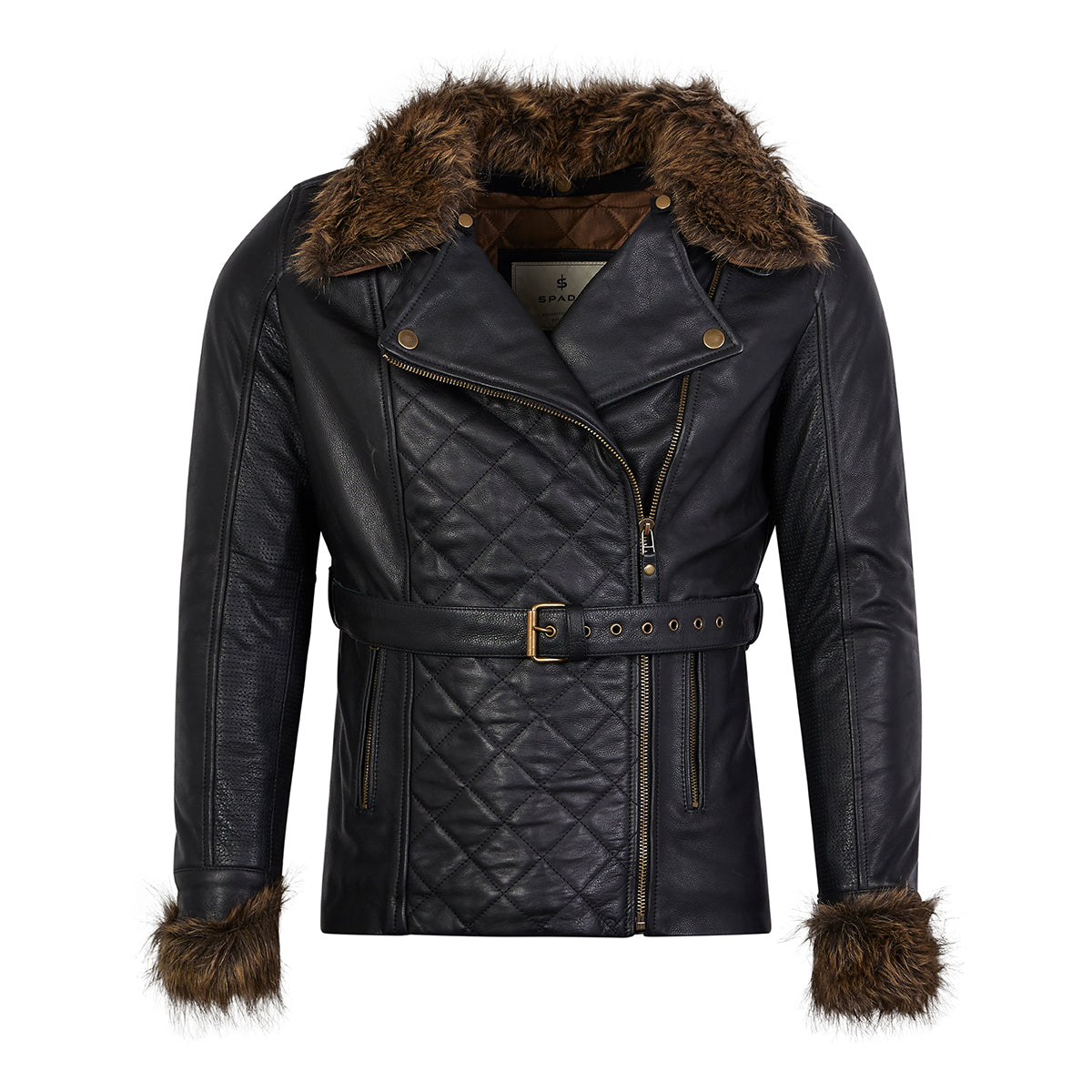 Spada Lancer CE Ladies Leather Coat Black FREE UK Delivery, FREE 365 Day Returns | Moto Central