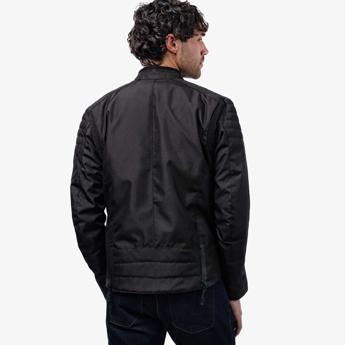 Spada Cafe Flux CE Textile Jacket Black FREE UK Delivery, FREE 365 Day Returns | Moto Central