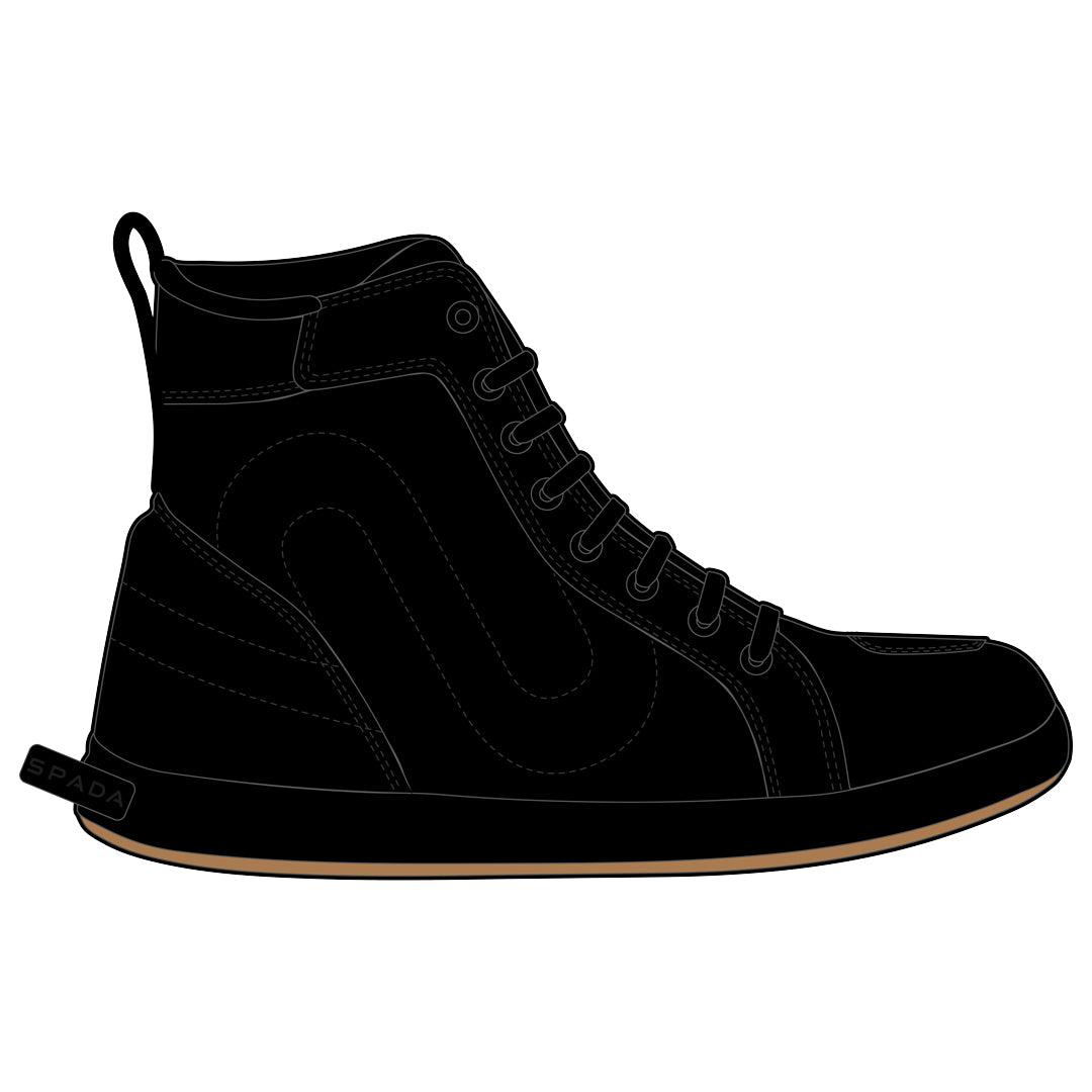 Spada Strider S CE Waterproof Trainers Stealth Black FREE UK Delivery, FREE 365 Day Returns | Moto Central