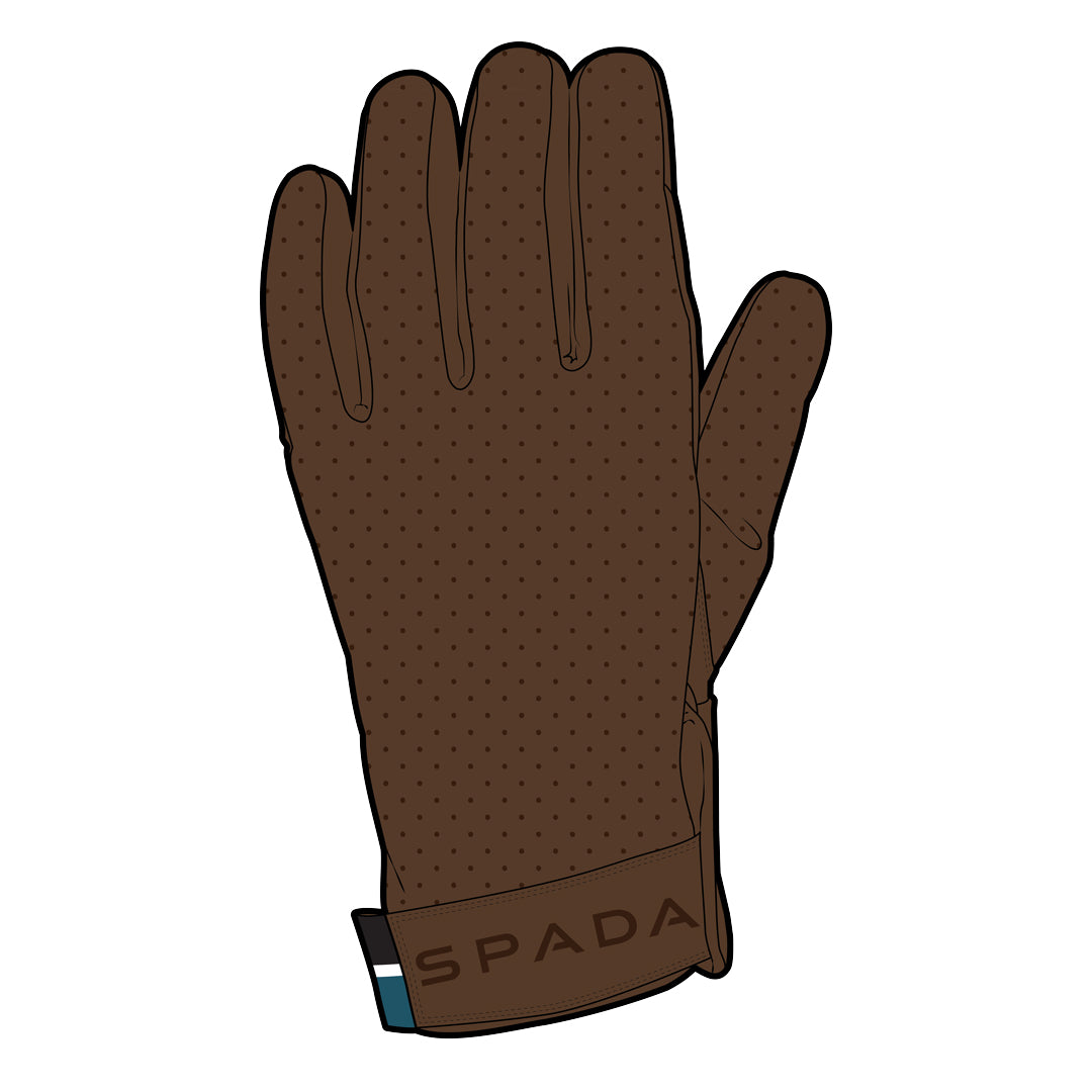 Spada Clutch Perforated CE Leather Gloves Cognac Brown FREE UK Delivery, FREE 365 Day Returns | Moto Central