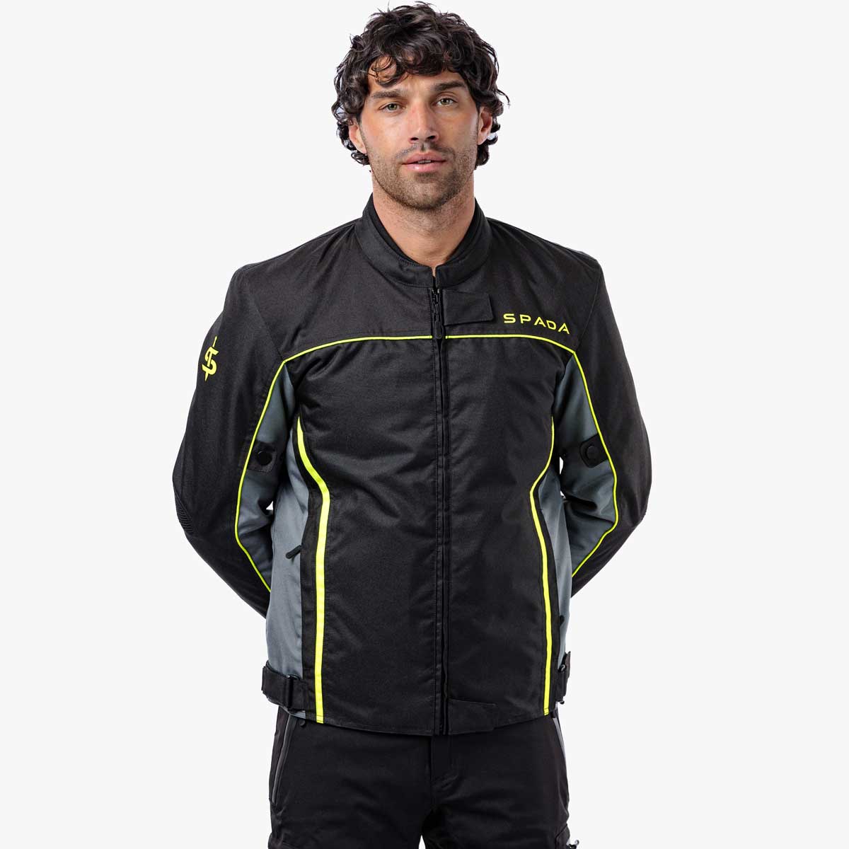 Spada Pace Rev.2 CE Waterproof Textile Jacket Black / Grey / Fluo FREE UK Delivery, FREE 365 Day Returns | Moto Central