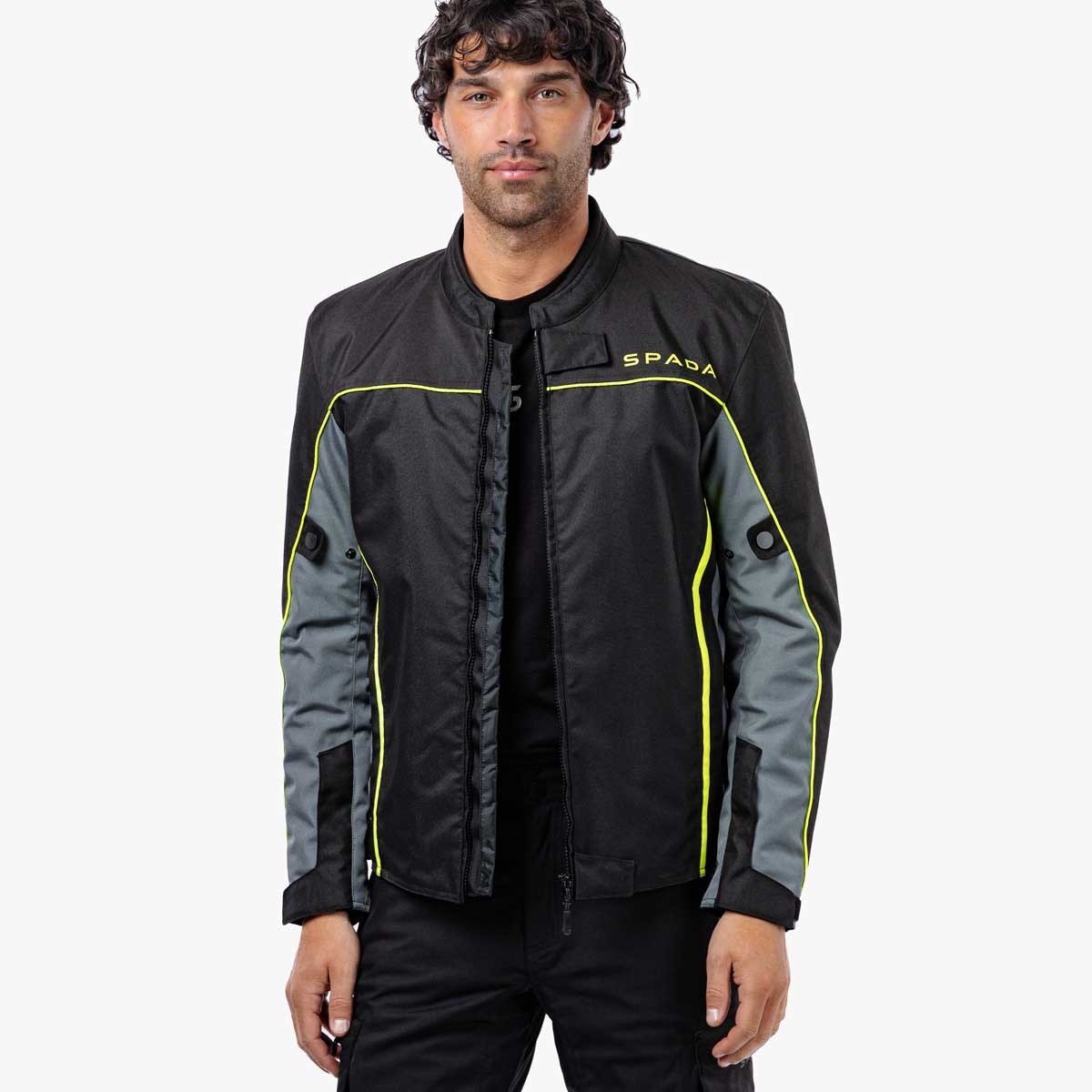 Spada Pace Rev.2 CE Waterproof Textile Jacket Black / Grey / Fluo FREE UK Delivery, FREE 365 Day Returns | Moto Central