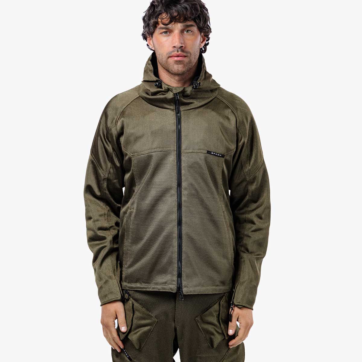 Spada Hooded Air CE Textile Jacket Olive Green FREE UK Delivery, FREE 365 Day Returns | Moto Central