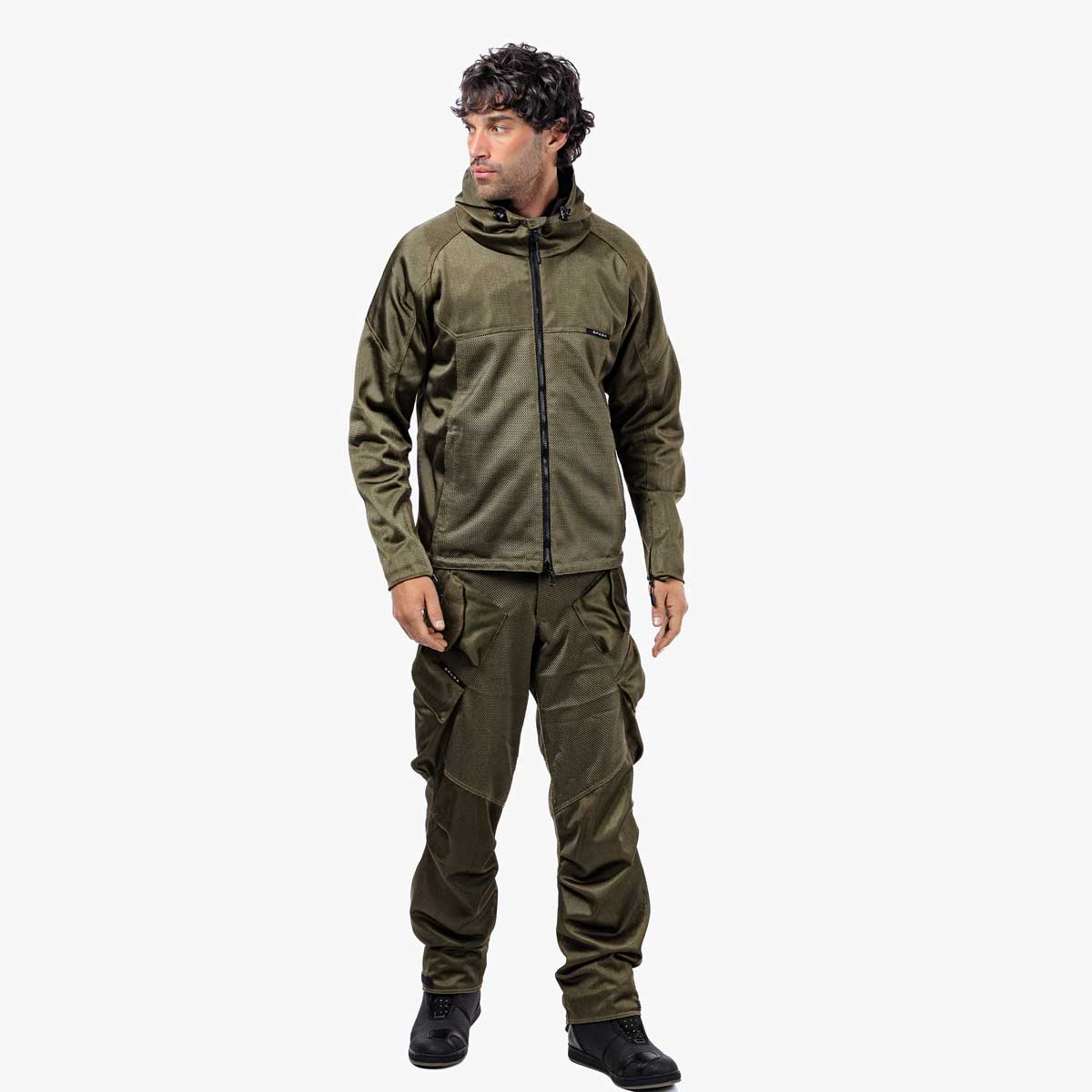 Spada Hooded Air CE Textile Jacket Olive Green FREE UK Delivery, FREE 365 Day Returns | Moto Central