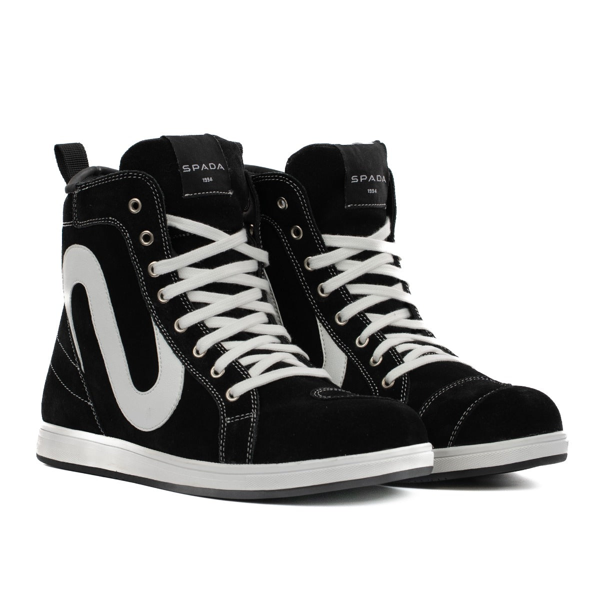 Spada Strider S CE Waterproof Trainers Black / White FREE UK Delivery, FREE 365 Day Returns | Moto Central