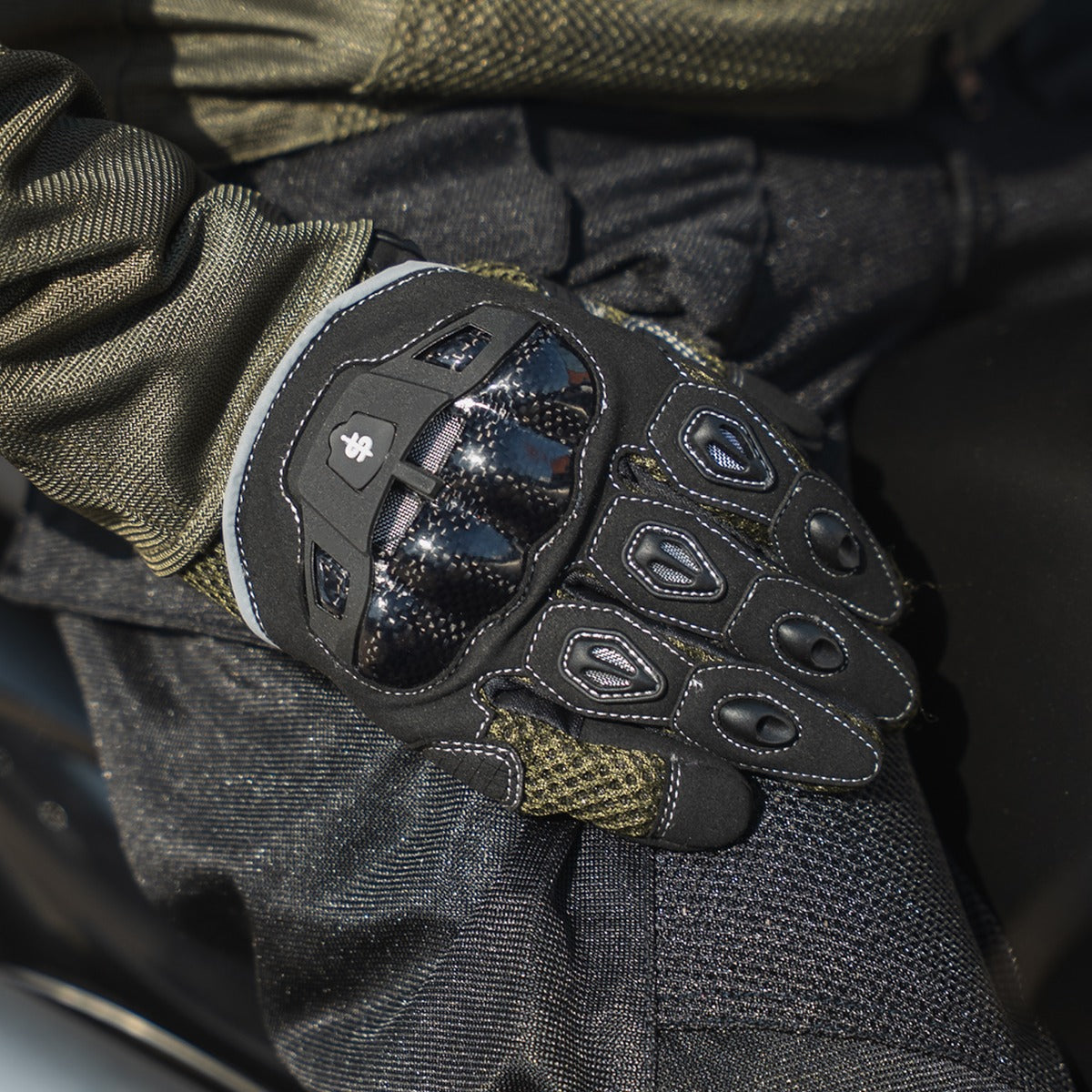 Spada MX-Air REV.2 CE Textile Gloves Olive Green FREE UK Delivery, FREE 365 Day Returns | Moto Central