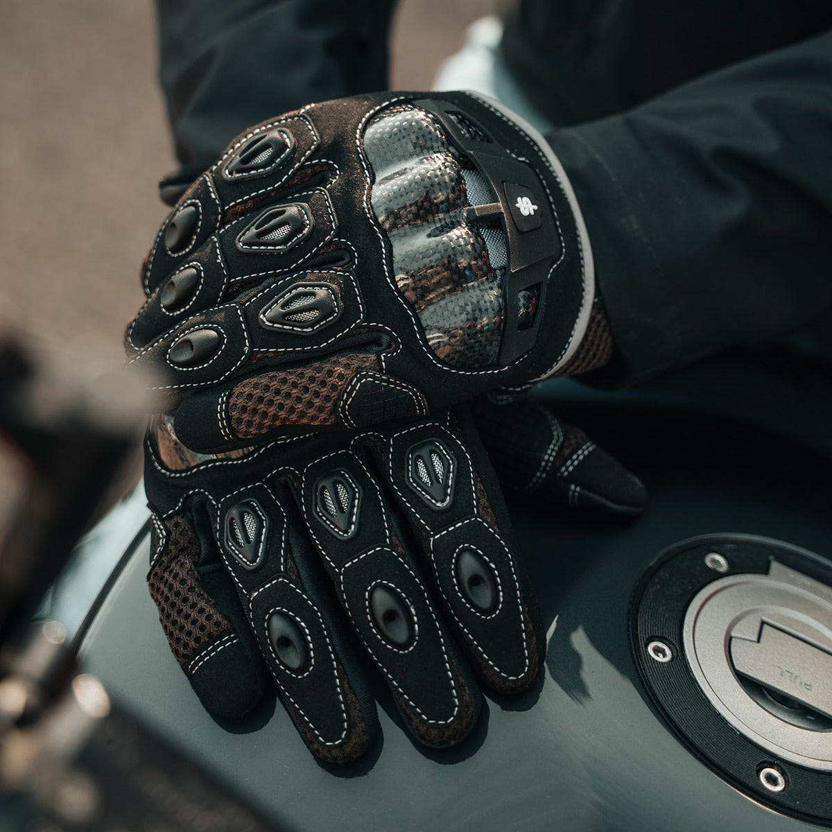 Spada MX-Air REV.2 CE Textile Gloves Walnut Brown FREE UK Delivery, FREE 365 Day Returns | Moto Central
